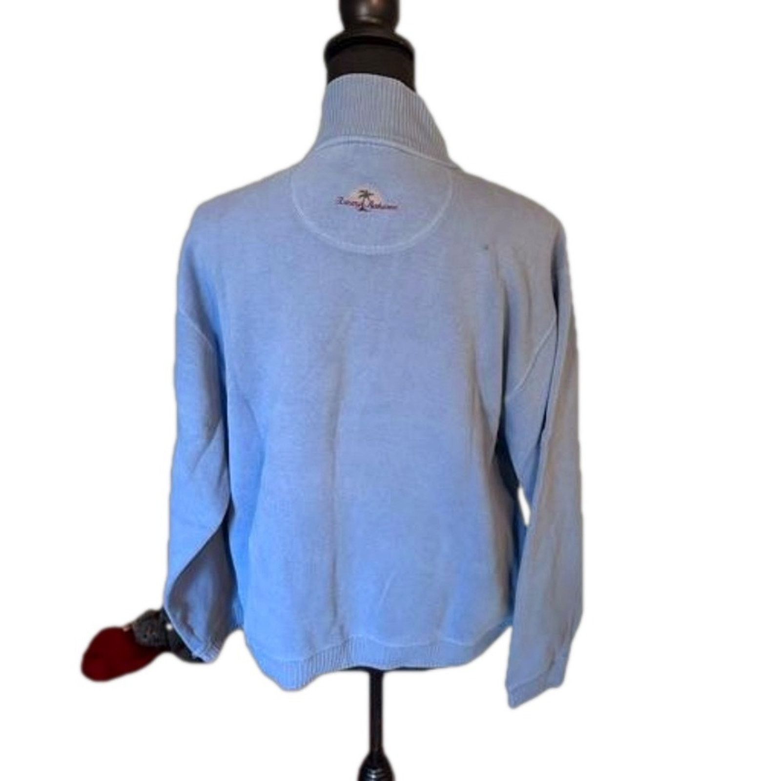 Tommy Bahama Tommy Bahama Blue Quarter-Zip Sweater – Men’s Pullover Size S / US 4 / IT 40 - 3 Thumbnail