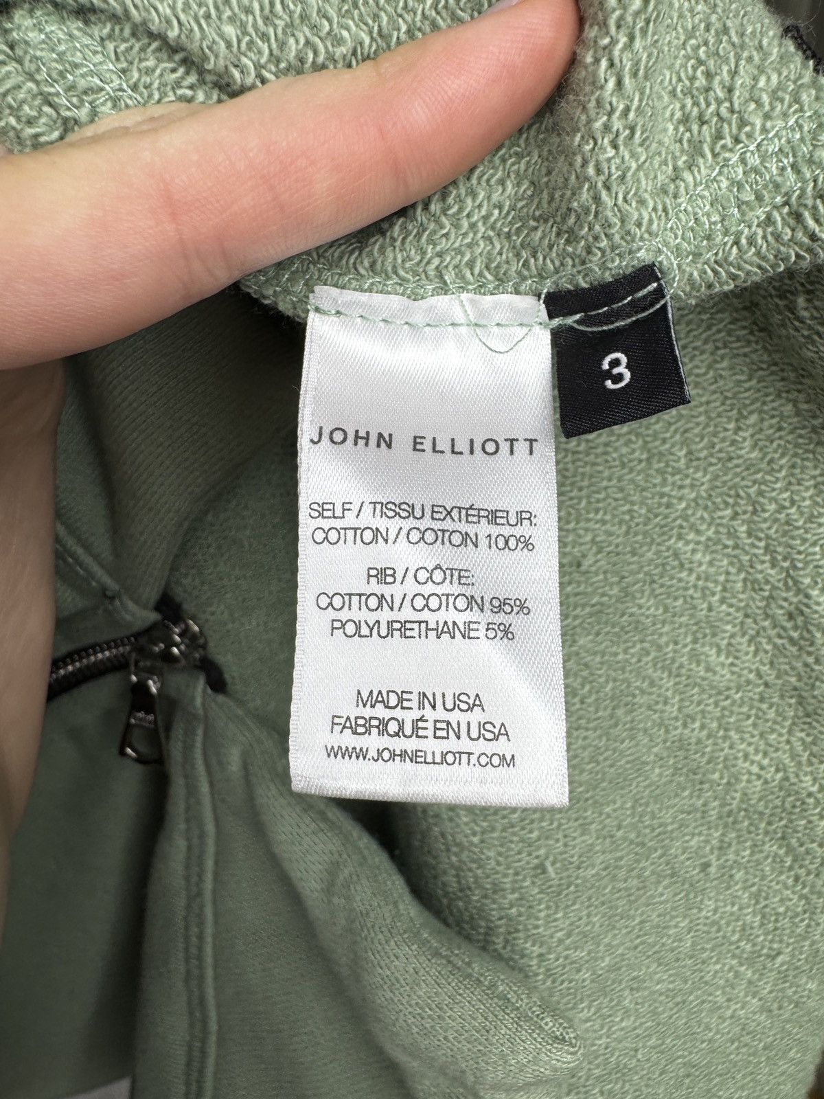 John Elliott John Elliott light green sides zippers made in USA hoodie Size US L / EU 52-54 / 3 - 13 Thumbnail