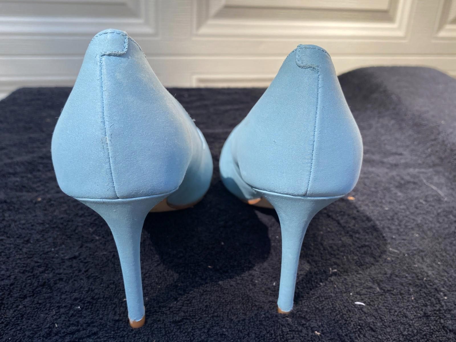 Nine West Womens NINE WEST Sky BLue Pointy Toe Pumps SZ. 8M (S627) Size US 8 / IT 38 - 2 Thumbnail