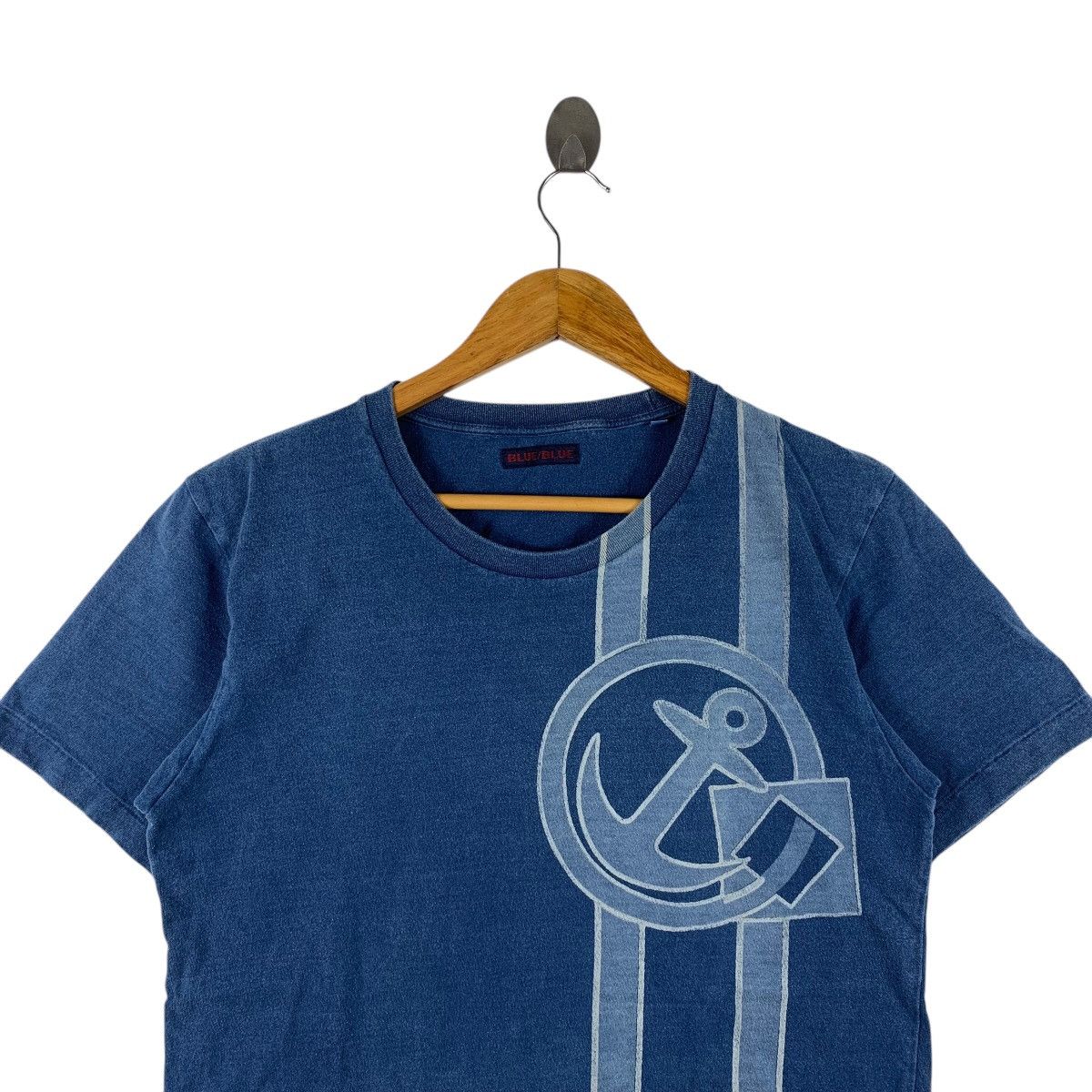 Blue Blue Japan × Japanese Brand × Vintage Vintage BLUE BLUE Japan Japanese Brand Indigo Big T-Shirt Size US M / EU 48-50 / 2 - 2 Thumbnail