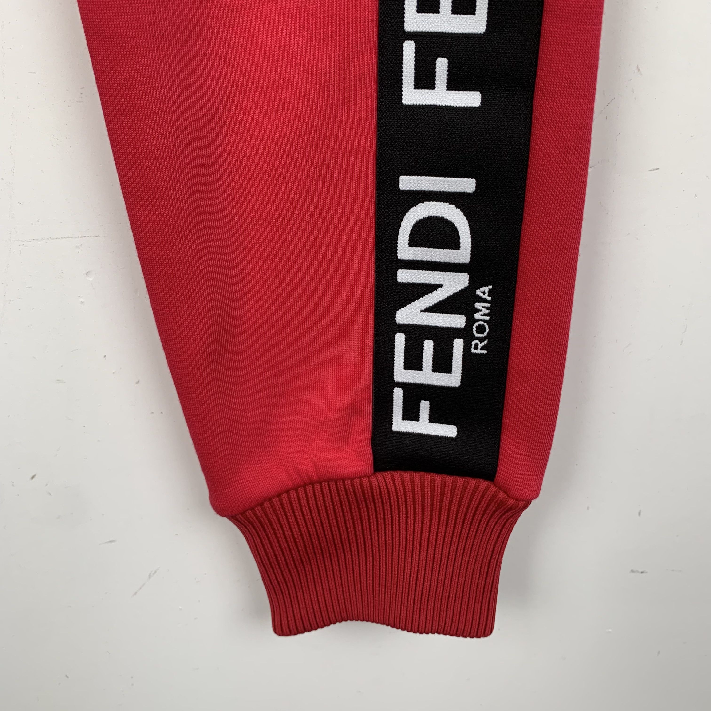 Fendi Fendi Red Side-Logo Cotton Jogger Pants (Size 42) Size 28" / US 6 / IT 42 - 5 Thumbnail
