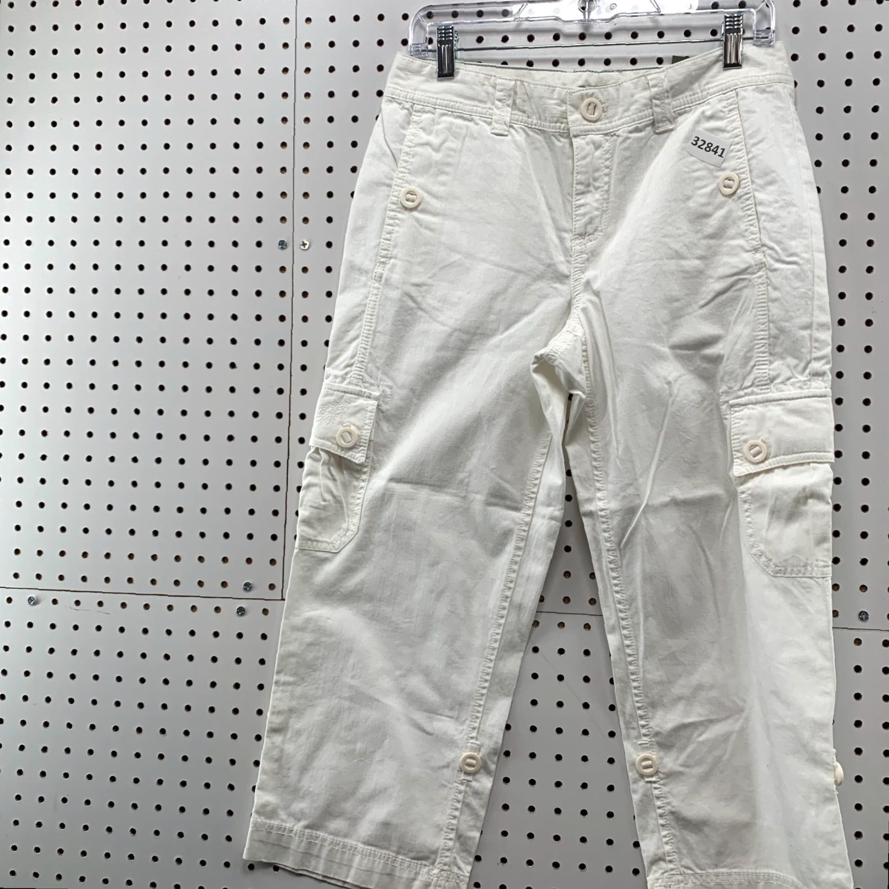 Eddie Bauer VINTAGE Eddie Bauer Cargo Pants Womens Size 4 30x23 White Outdoor Hiking Casual Fit Regular Inseam 23 Women's Pants Size 27" / US 4 / IT 40 - 4 Thumbnail