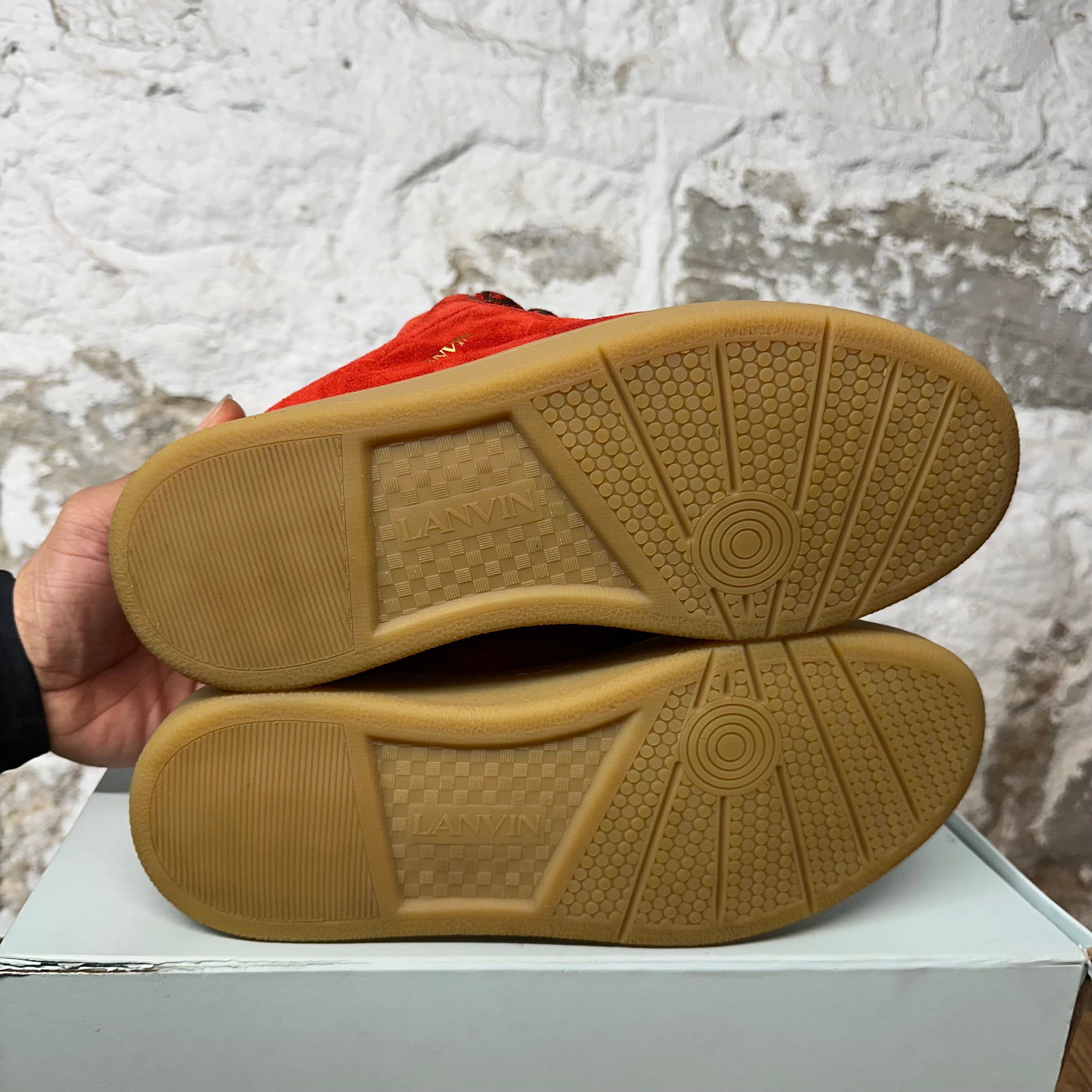 Lanvin Lanvin Future Curb Red Suede Sneaker Sz 11 (44) Size US 11 / EU 44 - 5 Thumbnail