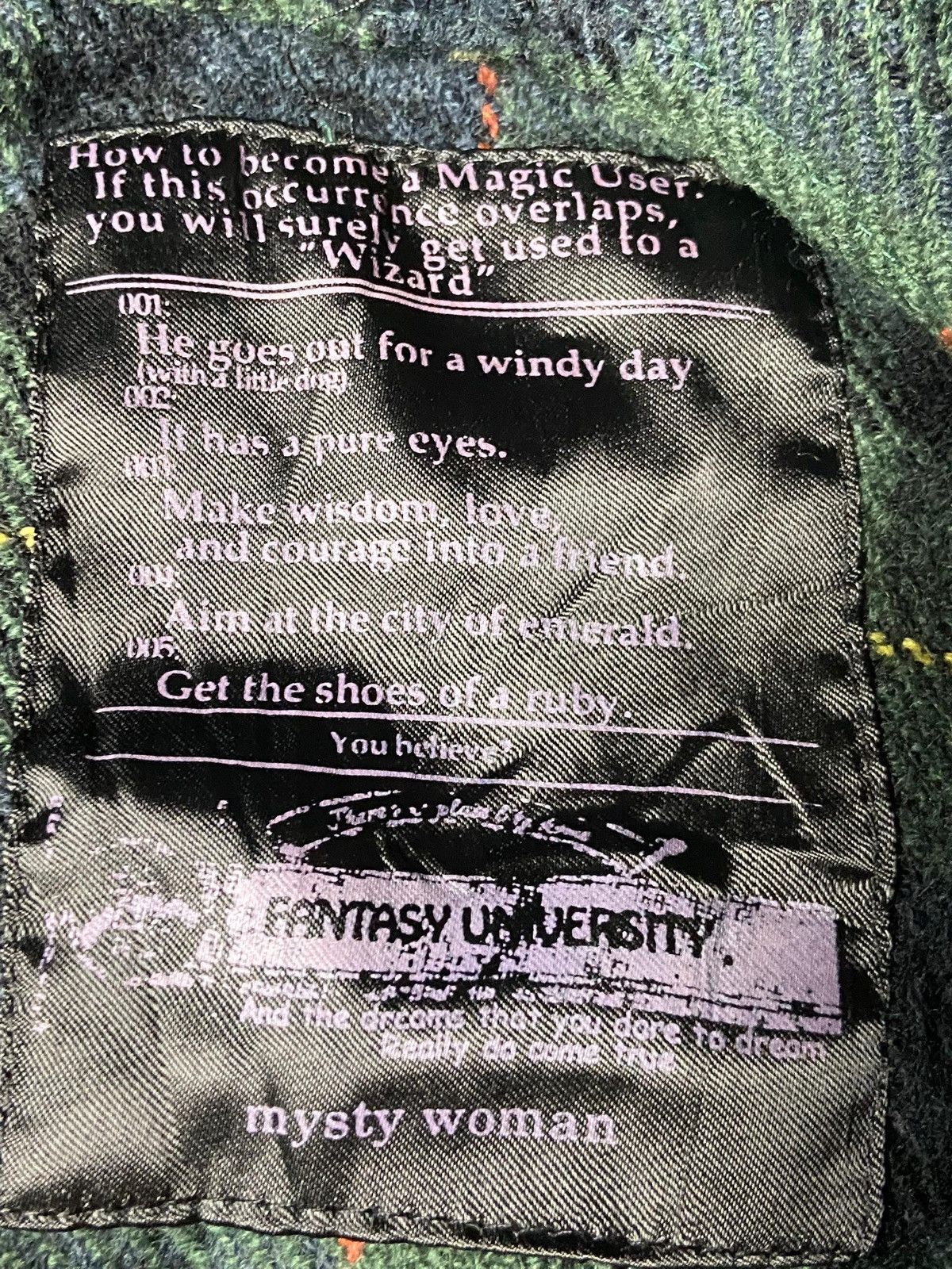 Japanese Brand × Vintage Fantasy University Japanese Brand Checkered Ponchos (121) Size US XXL / EU 58 / 5 - 6 Thumbnail