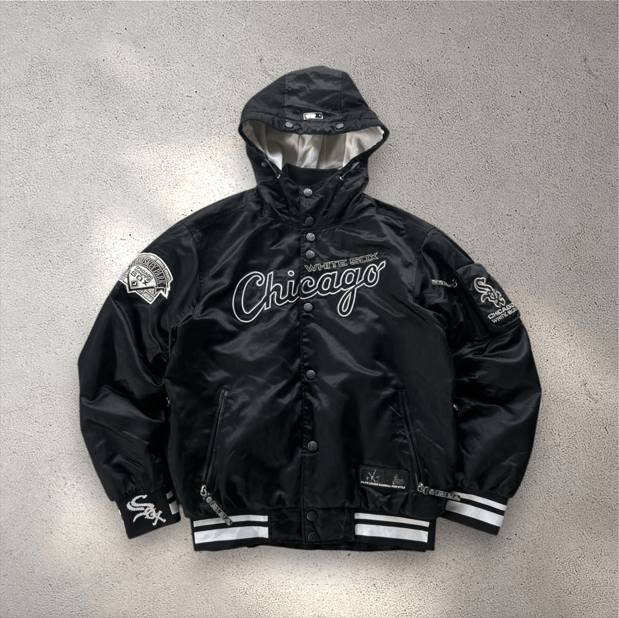 MLB Y2k MLB White Sox Chicago Double Layer Jacket Size US M / EU 48-50 / 2 - 1 Thumbnail