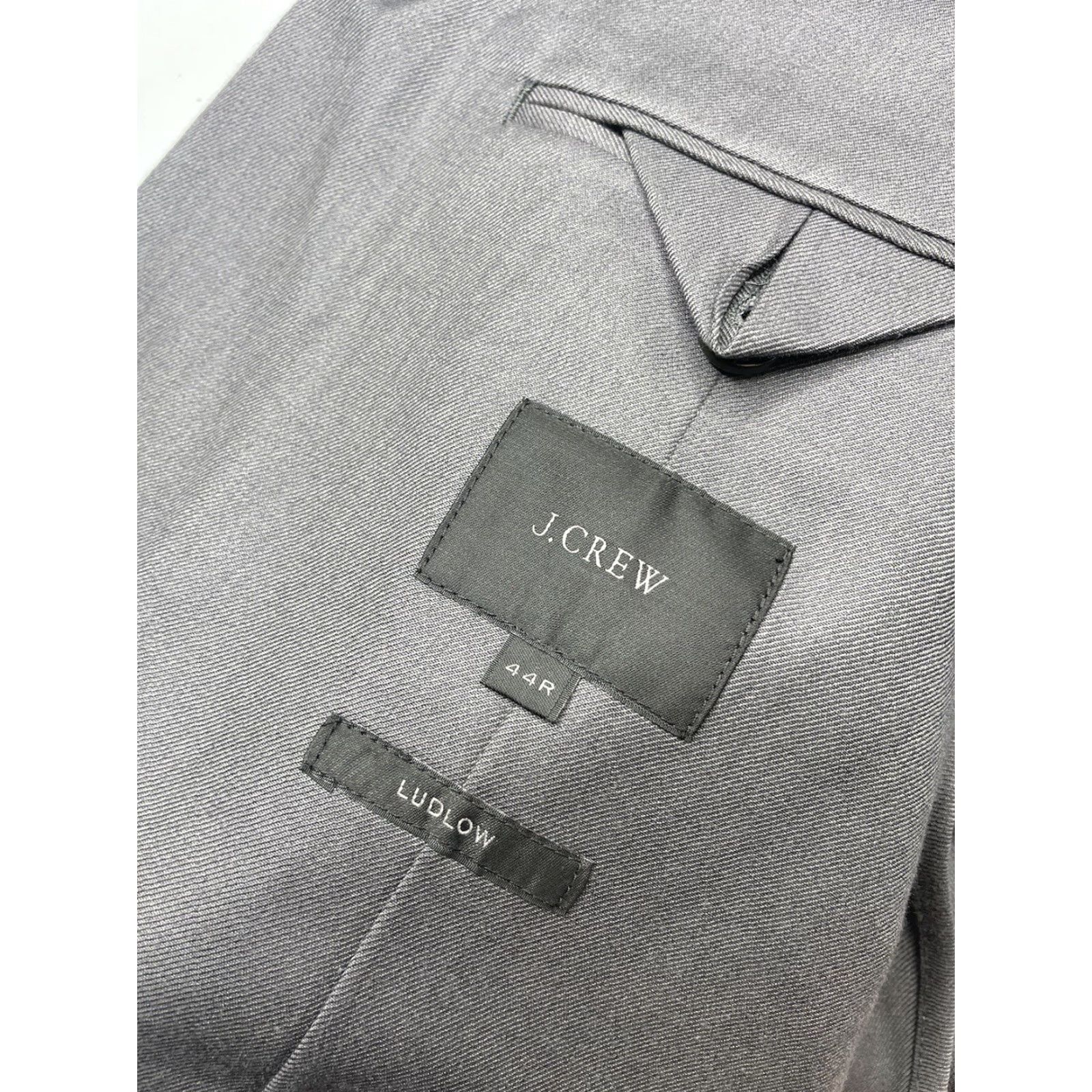 J.Crew J.CREW Blazer Jacket Unstructured Wool Gray 44R Men Regular Blazer Coat H2794 Size 44R - 3 Thumbnail