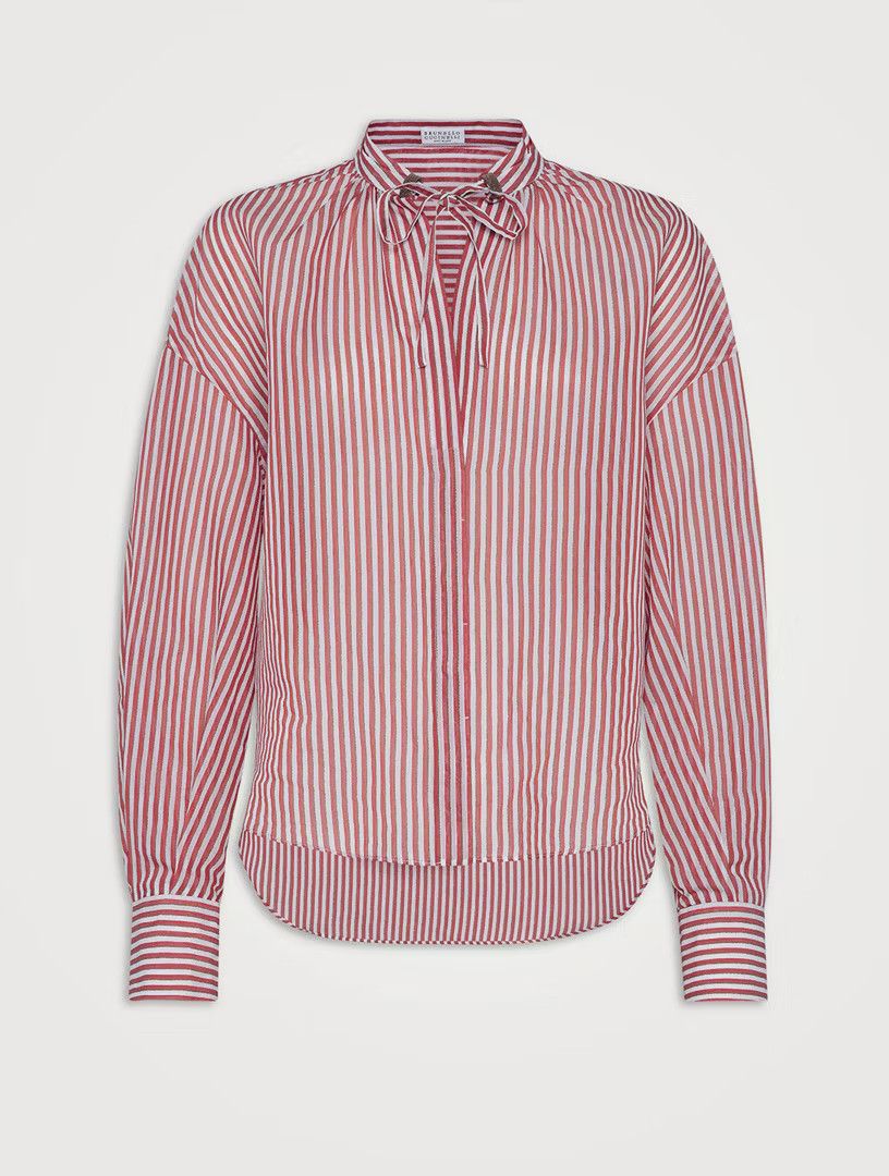 o1y0725 Striped Shirt in Red/White