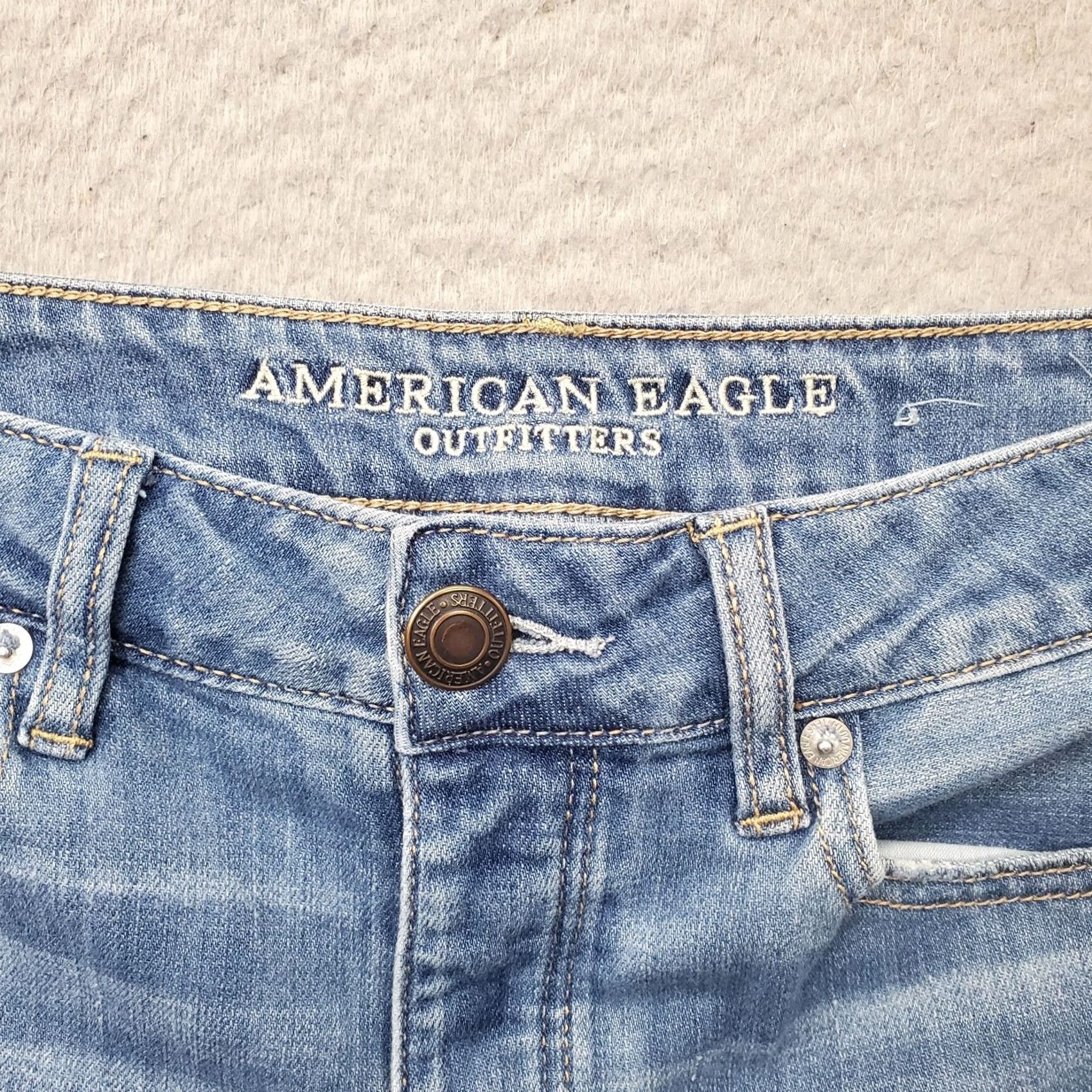 American Eagle Outfitters American Eagle Outfitters Jeans Womens 4 Blue Denim Stretch Straight Ribbed Boots? Size 27" / US 4 / IT 40 - 7 Thumbnail