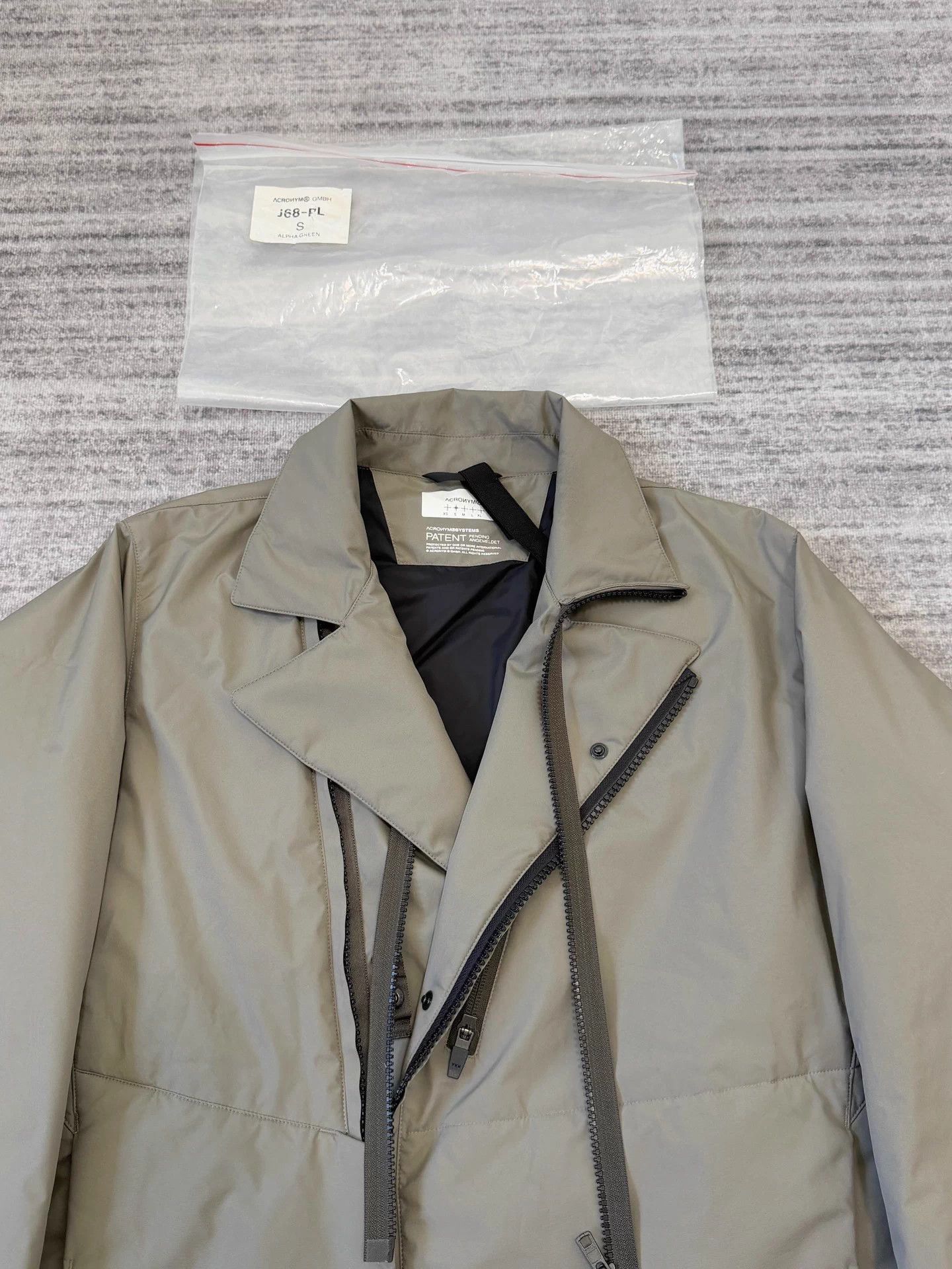 Acronym ACR J68PL Alpha Green Padded Moto Collar Jacket S Size US S / EU 44-46 / 1 - 5 Thumbnail