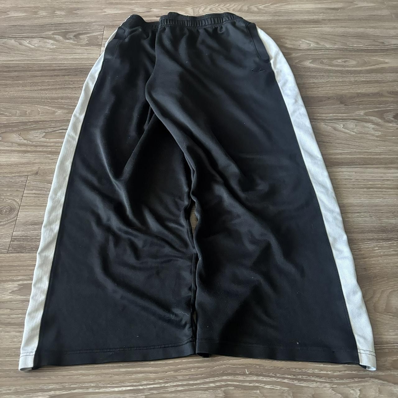 Vintage Crazy Vintage Y2K/2000s Baggy Black White Striped Track Pants! Fits XL Size US 40 / EU 56 - 2 Thumbnail