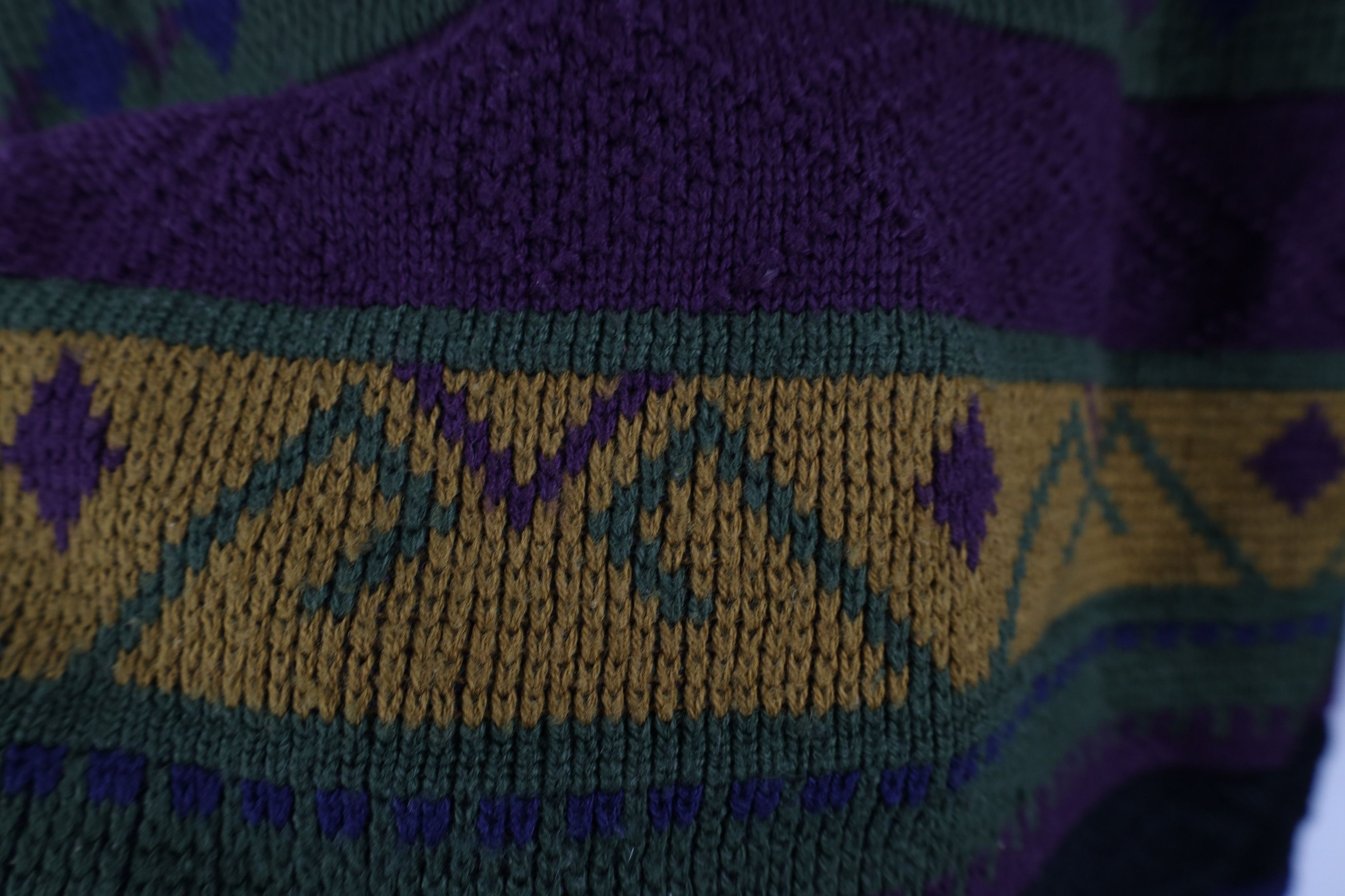 Vintage Vintage 90s Coogi Style Fair Isle Knit Crewneck Sweater Size L / US 10 / IT 46 - 5 Thumbnail