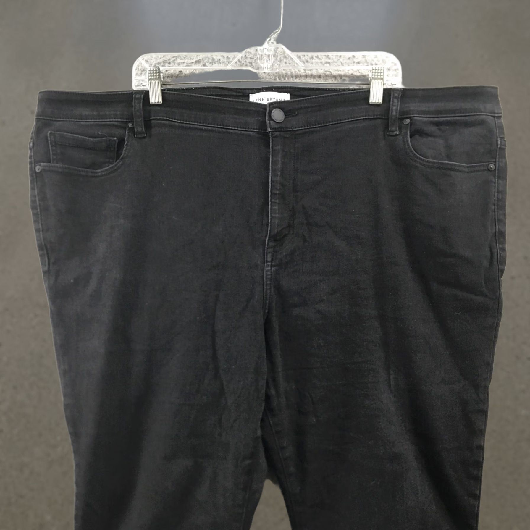Vintage Lane Bryant Skinny Jeans Womens 26 Black Denim High Rise Zip Fly Jeans Womens 26 Black Size 26" / US 2 / IT 38 - 1 Thumbnail
