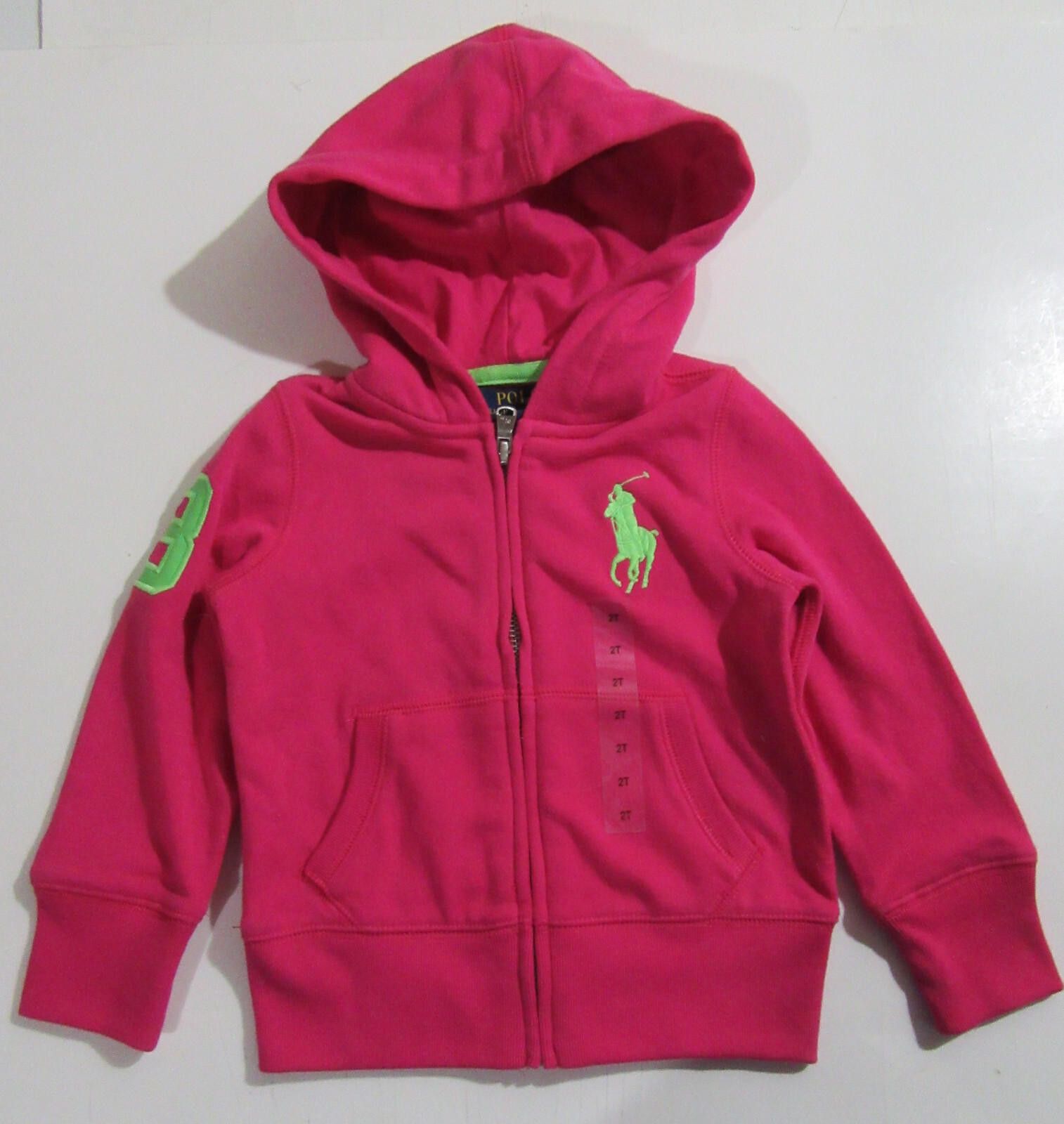 Polo Ralph Lauren Polo Ralph Lauren Girls Hooded Sweat Jacket Hoodie 2T Size ONE SIZE - 1 Thumbnail