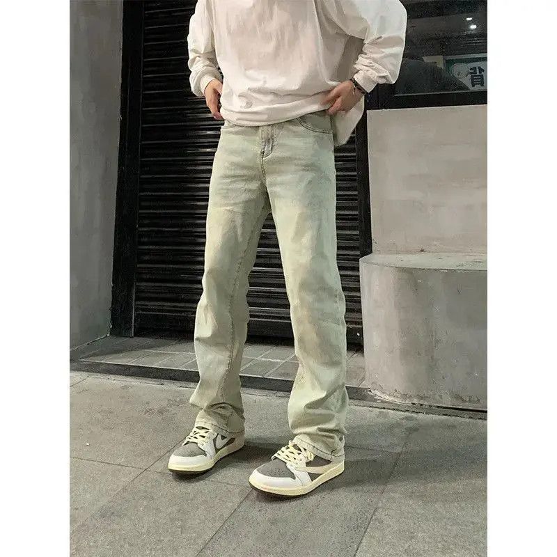 Japanese Brand Retro straight tube mud dyed jeans Size US 32 / EU 48 - 2 Thumbnail