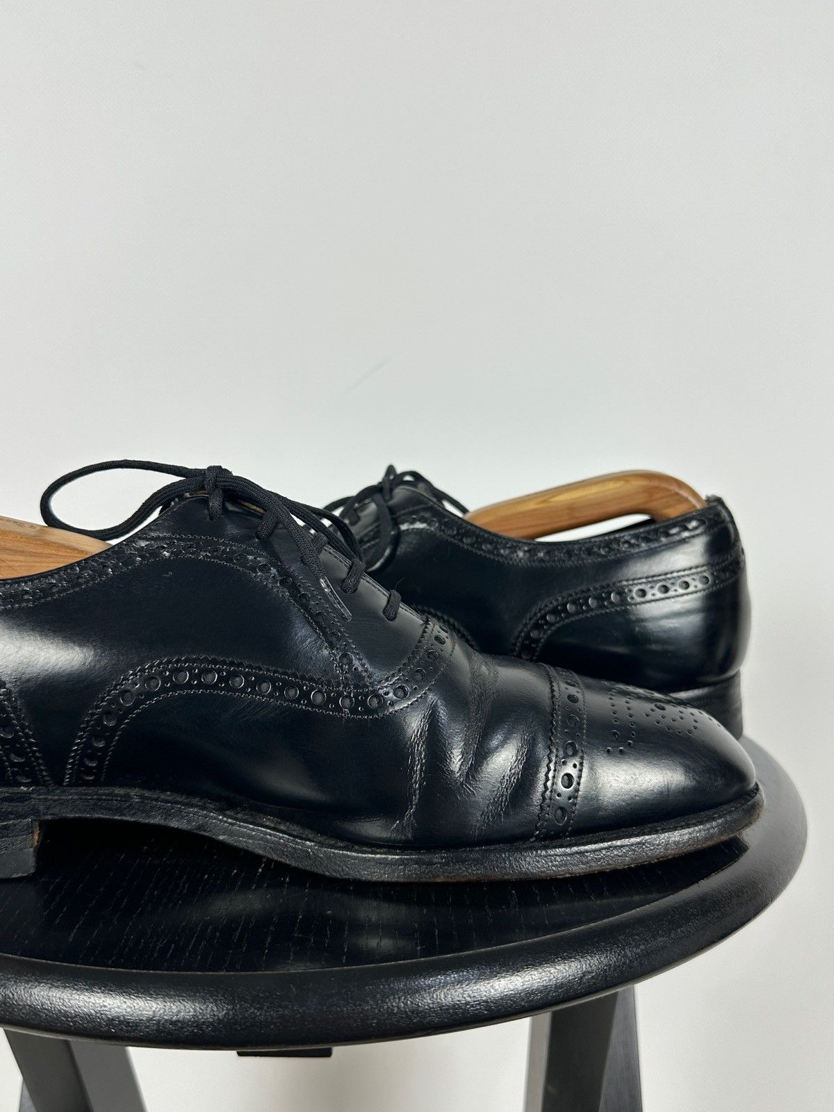 Church's Church’s Black Leather Oxford Brogue Dress England Shoes Size US 9.5 / EU 42-43 - 18 Thumbnail