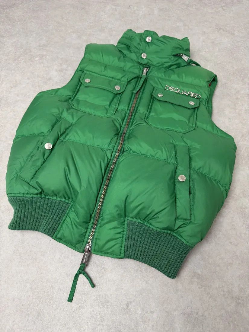 Dsquared2 SS2004 Dsquared2 Canadian Green Puffer Vest Jacket Size US S / EU 44-46 / 1 - 5 Thumbnail