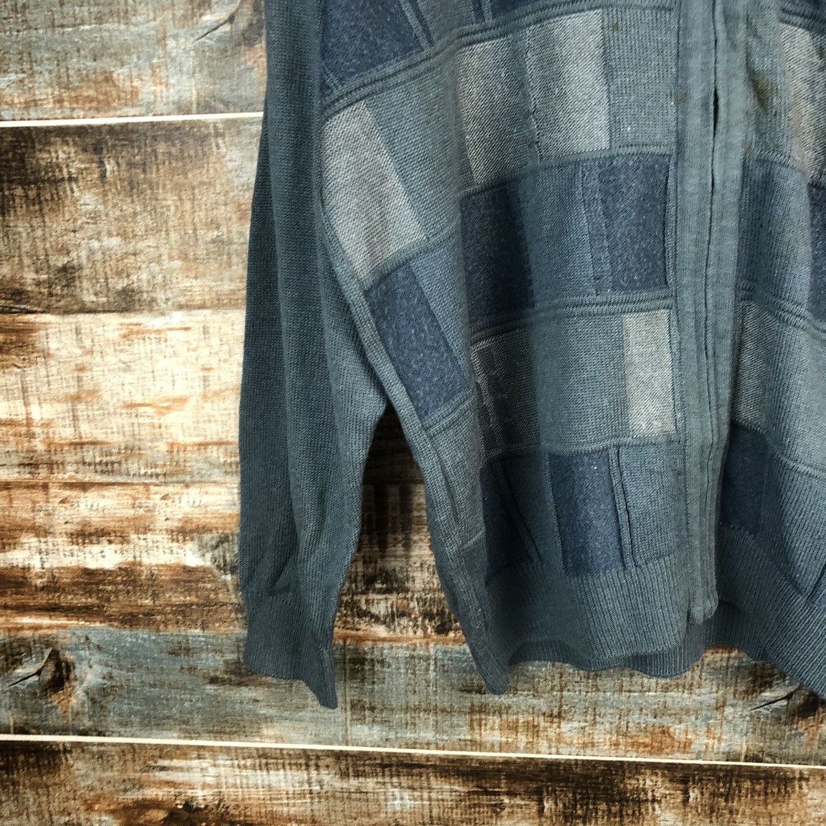 Homespun Knitwear TricoOulic Grey checkered Knitwear collar vintage #A1687 Size US L / EU 52-54 / 3 - 7 Thumbnail