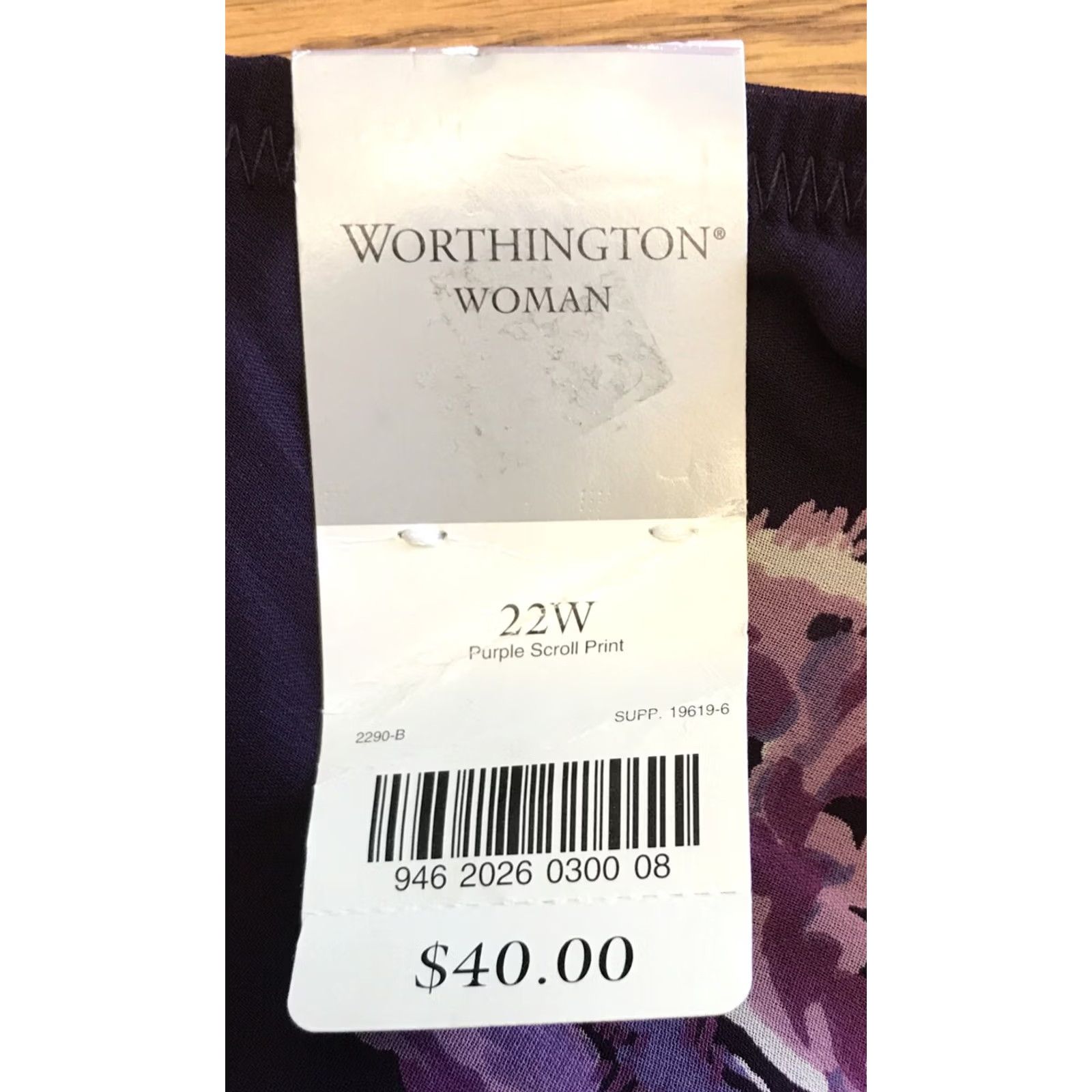Worthington NWT Item Specifications: Material: Fleece Size 40" / US 18 - 5 Thumbnail