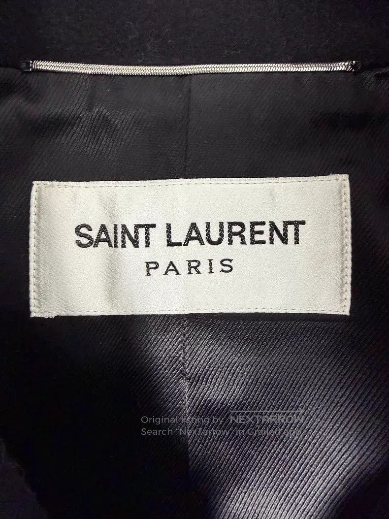 Saint Laurent Paris Saint Laurent Paris Black Double Breasted Navy Wool Coat Size US S / EU 44-46 / 1 - 4 Thumbnail