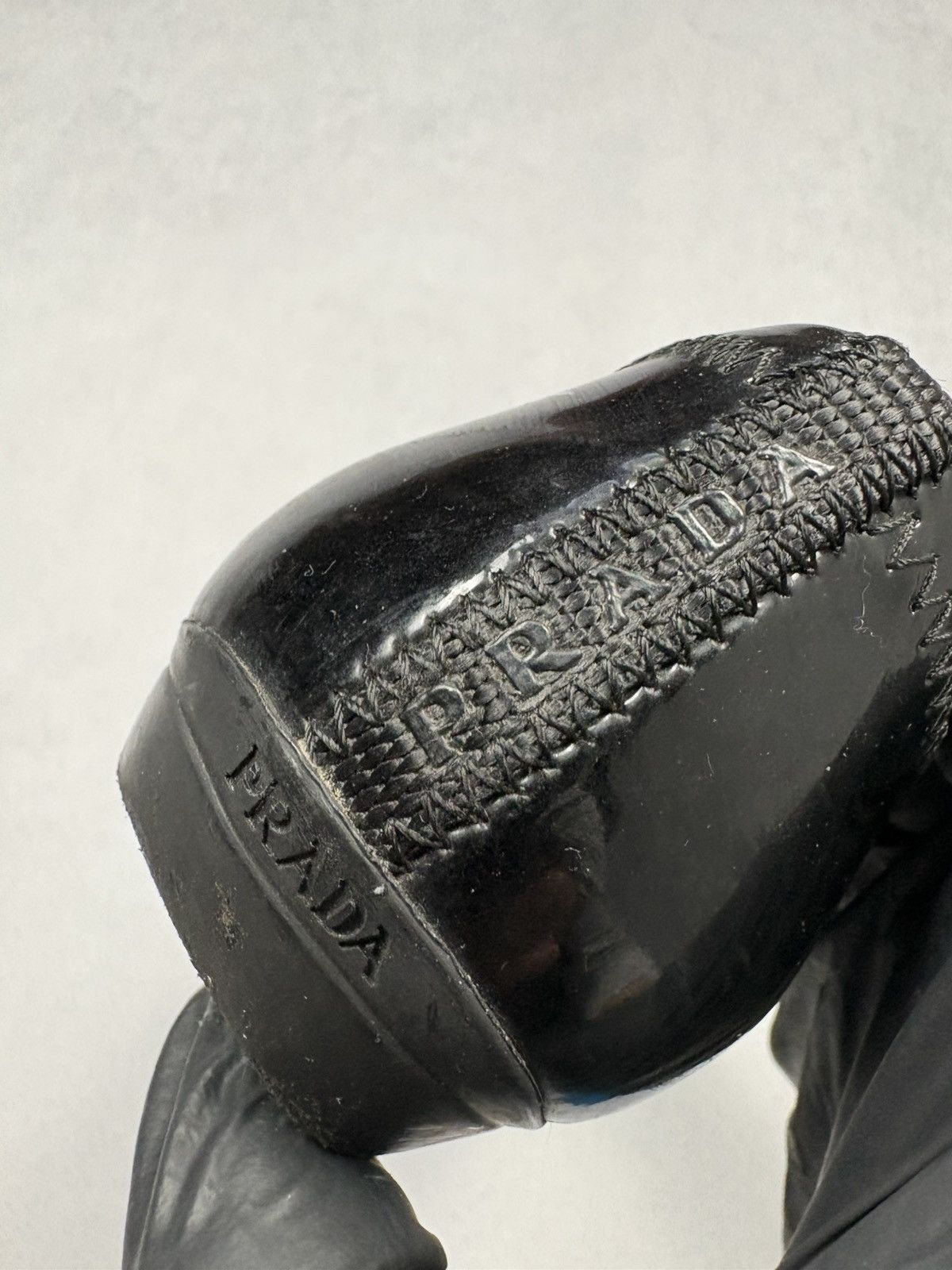 Prada Vintage Prada Black Patent Leather Flats Logo Plate Ballet Size US 7 / IT 37 - 9 Thumbnail