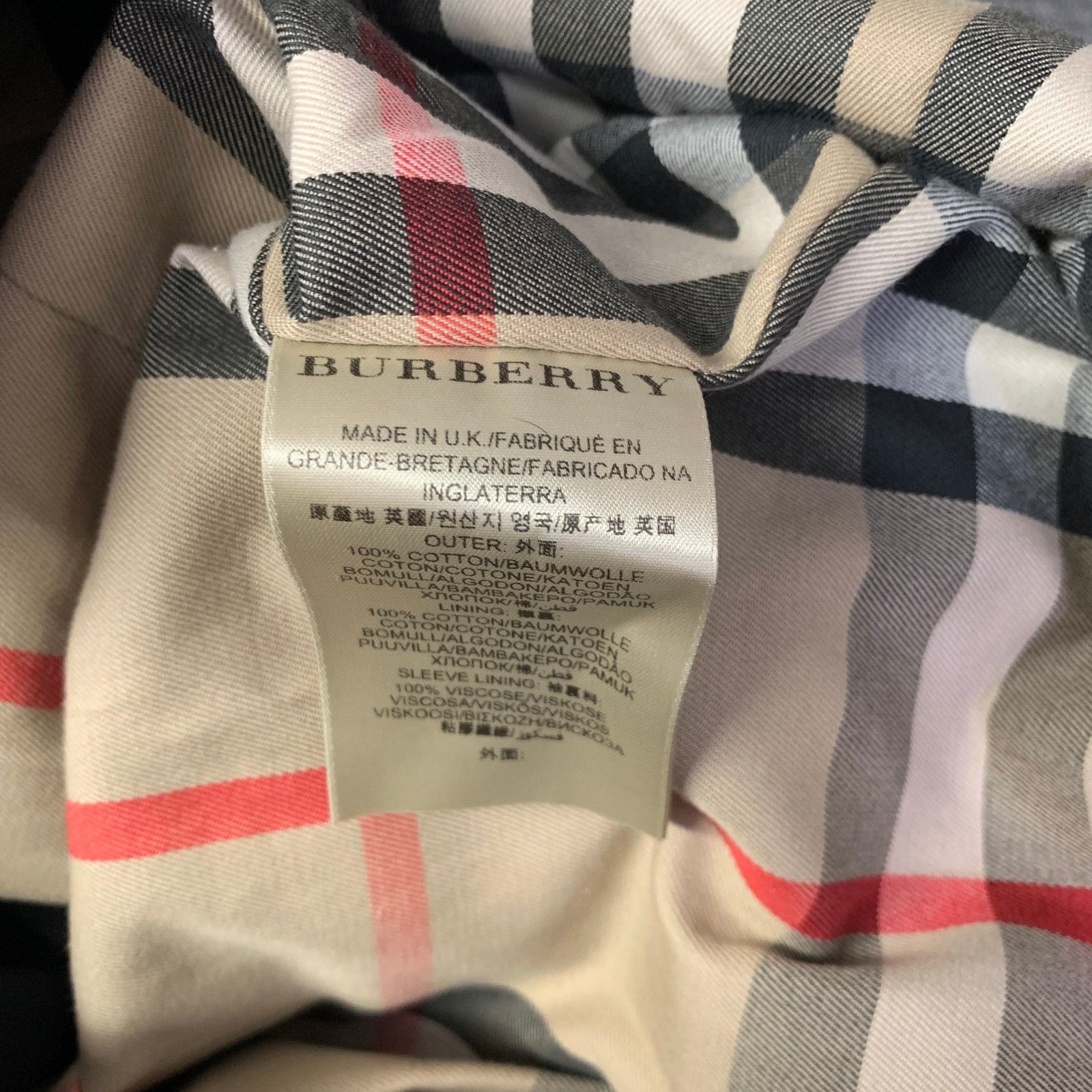 BURBERRY Size 6 Black Cotton Solid Trench Coat