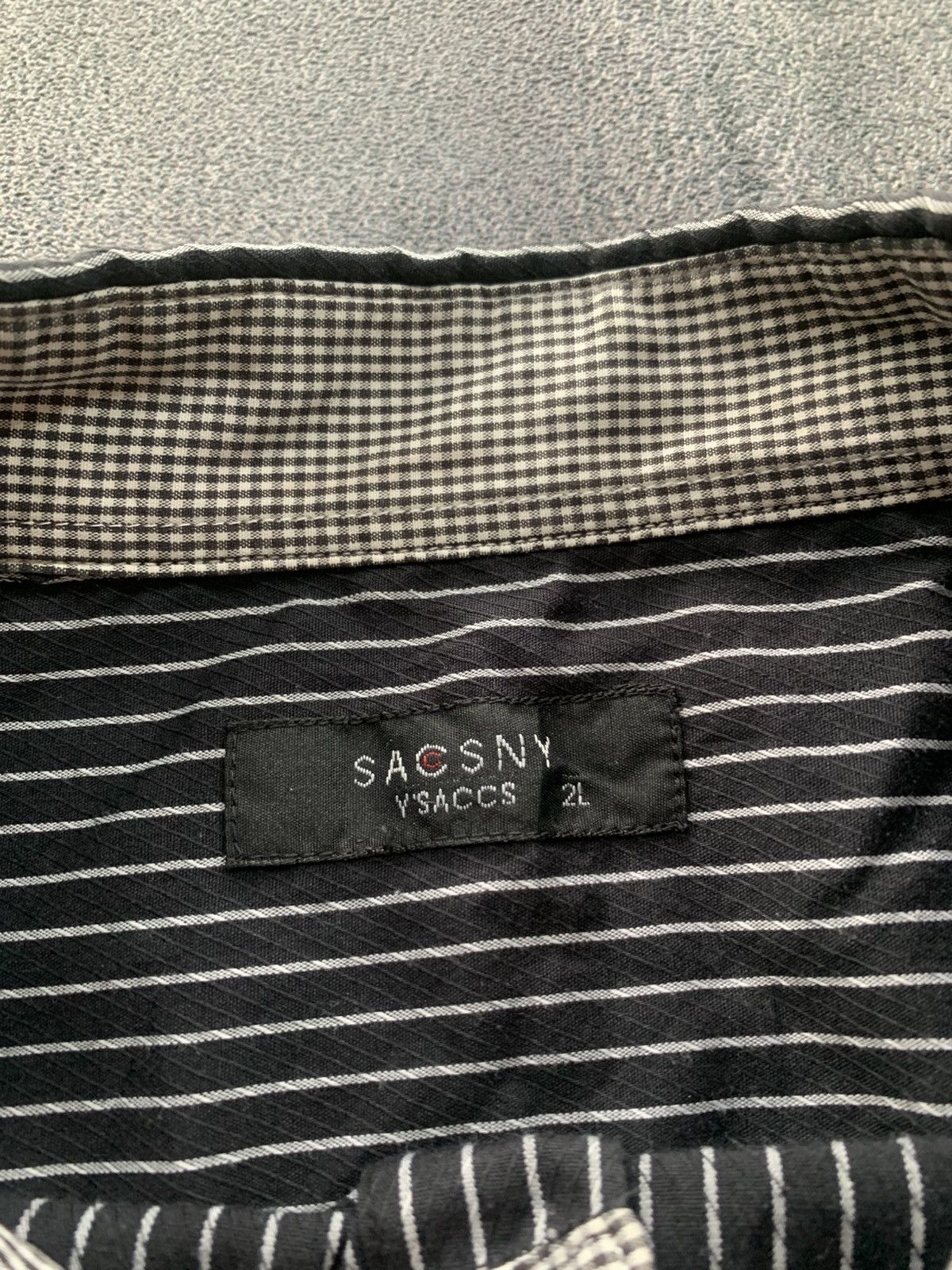 Yohji Yamamoto Button Shirt SACSNY Y'SACCS Striped Japanese Size US XL / EU 56 / 4 - 4 Thumbnail
