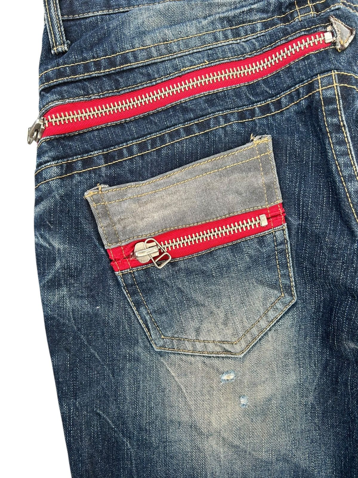 Kapital FLARE YOSHITOMO NARA LOLITA Vintage Distressed Denim Jeans Size US 34 / EU 50 - 8 Thumbnail