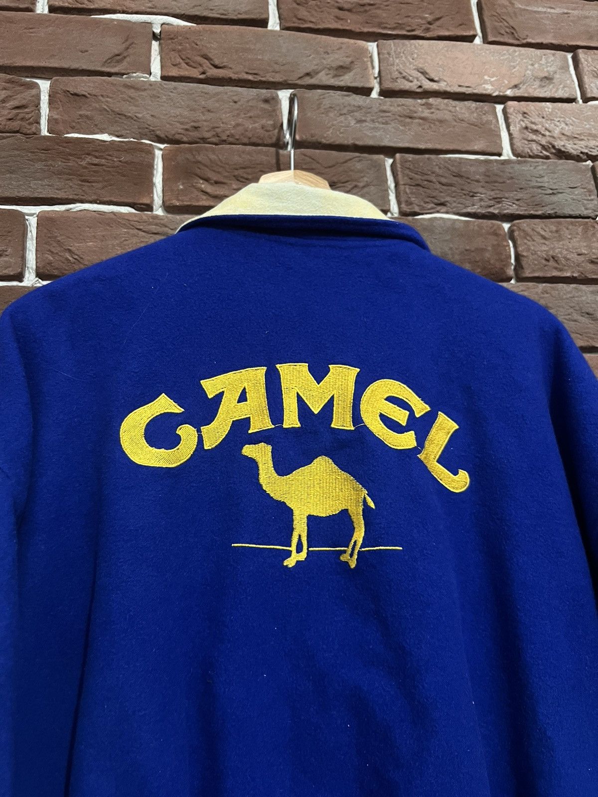 Camel Vintage 90s Camel Cigarettes Wool Baseball Jacket Grail Hype Size US L / EU 52-54 / 3 - 3 Thumbnail