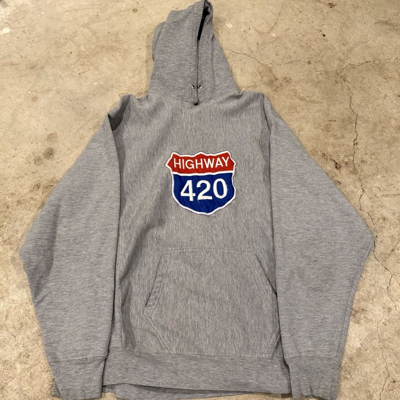 Vintage VINTAGE Highway 420 Hoodie Mens XL Gray Pullover Stoner Grunge Skater Y2K Size US XL / EU 56 / 4 - 2 Thumbnail
