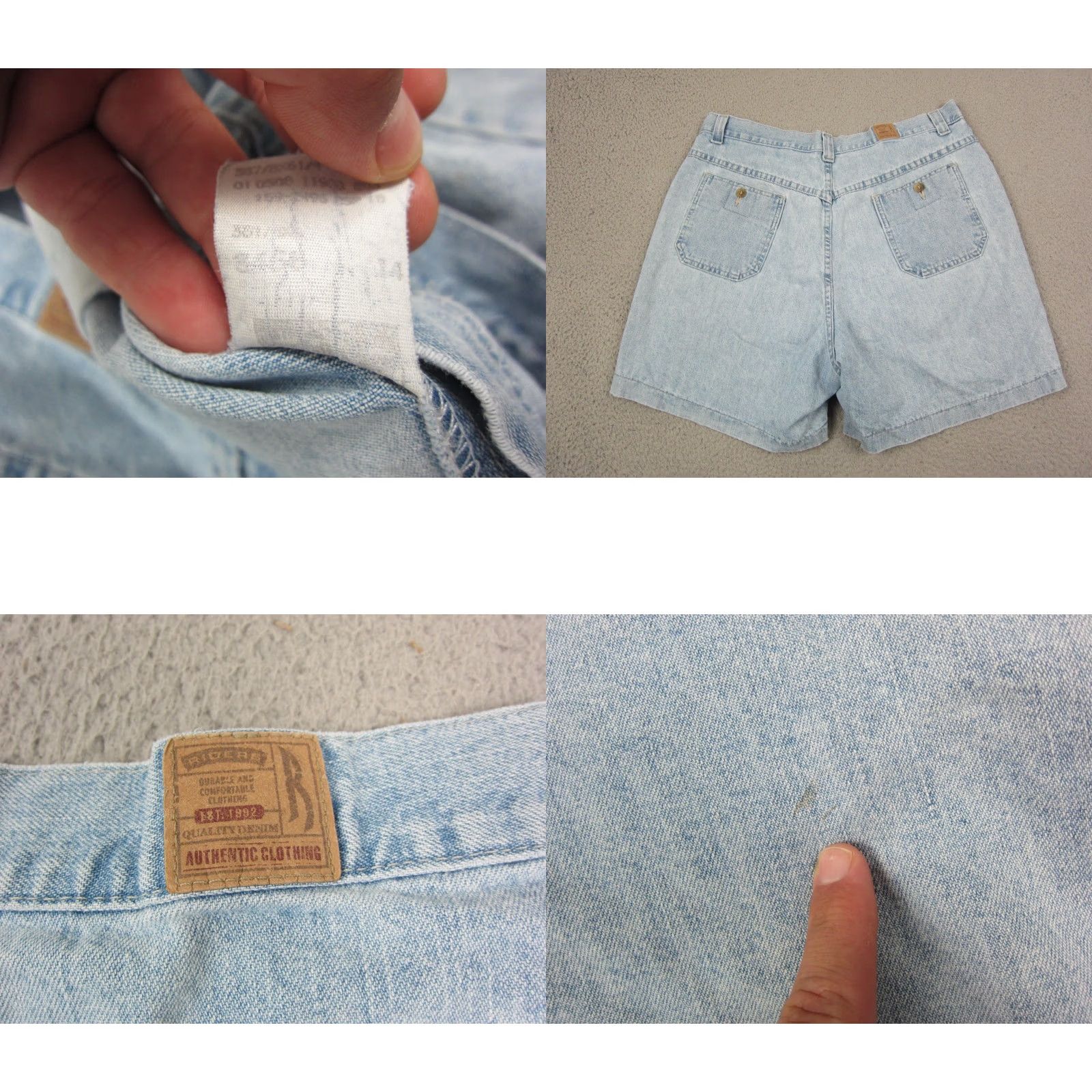 Vintage VINTAGE Riders Shorts Denim 5-Pocket Blue 20W 90s Women Jeans Jorts Made in USA Size 42" / US 20 - 8 Thumbnail