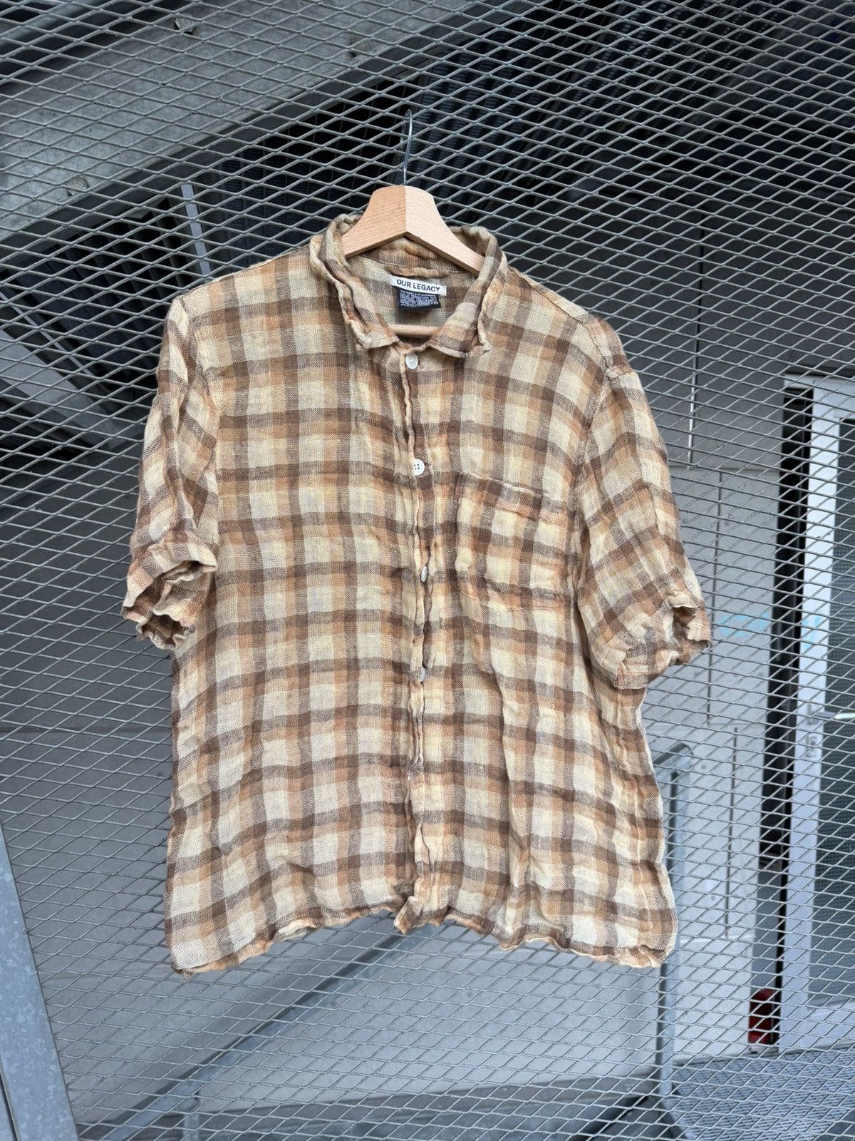Our Legacy Our Legacy Raw Net Plaid Shirt Size US S / EU 44-46 / 1 - 2 Thumbnail