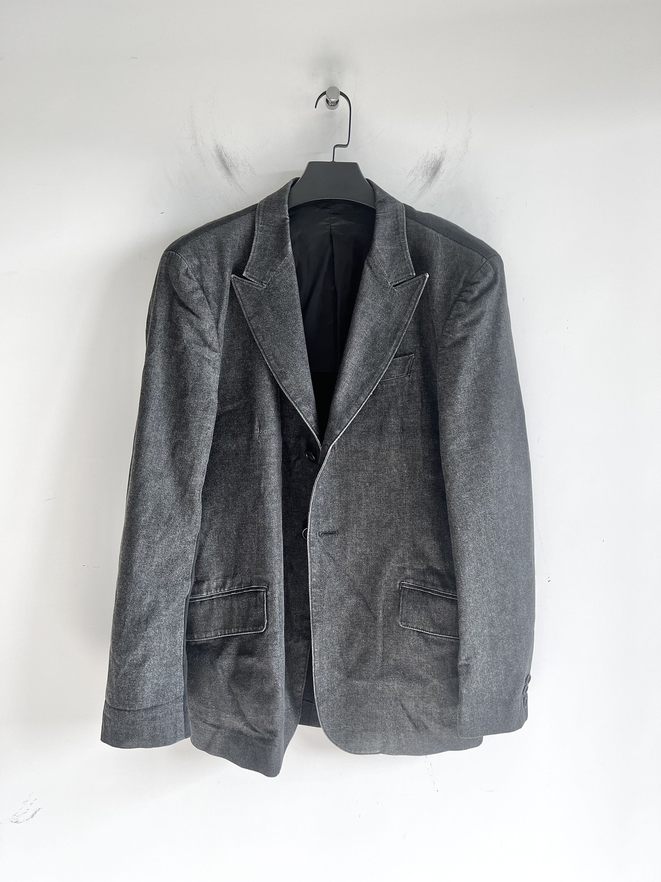 Yohji Yamamoto Yohji Yamamoto Homme - Black Panelled Denim Jacket Blazer Size US XL / EU 56 / 4 - 1 Thumbnail