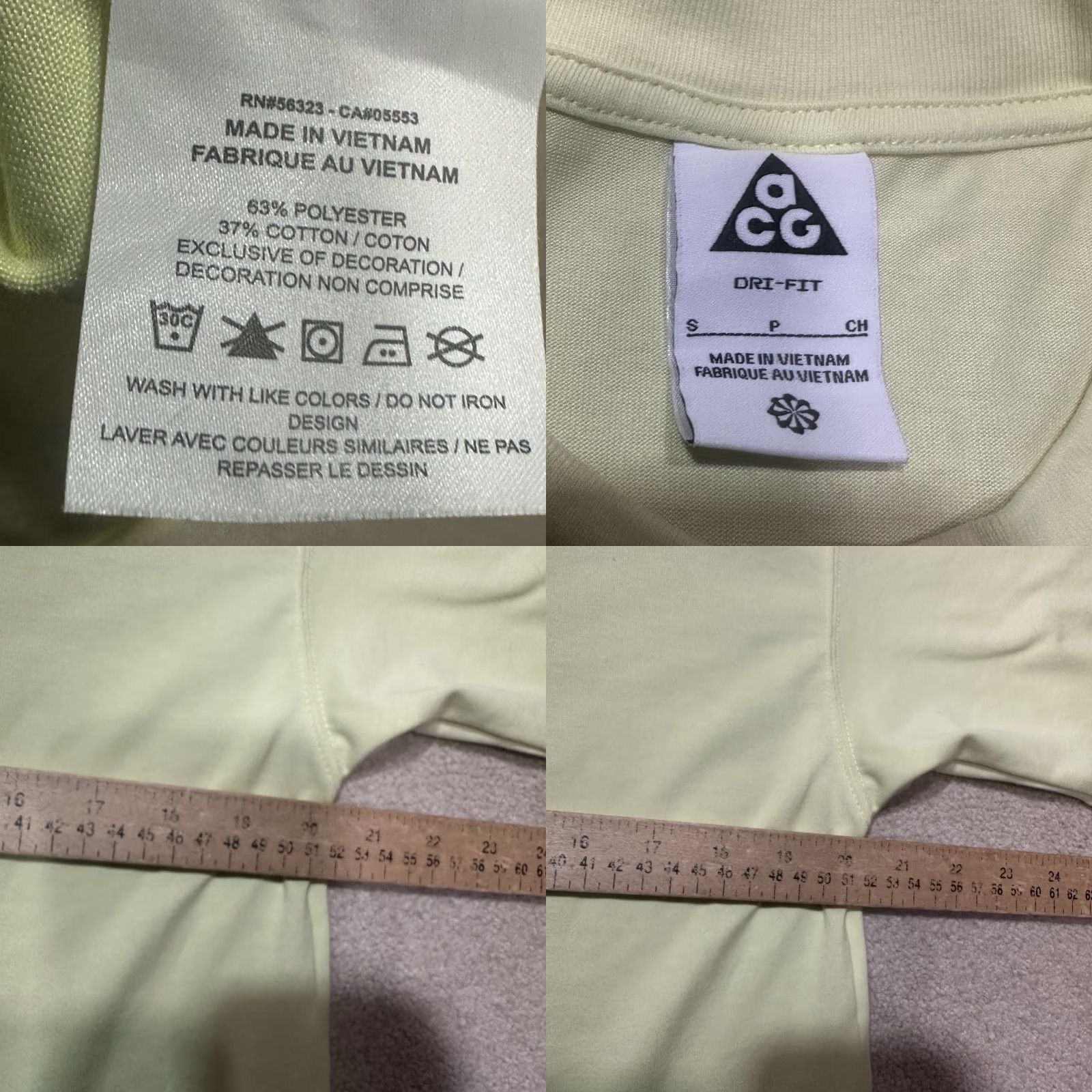 Nike Nike ACG Shirt Mens Small Neon Yellow Outdoor Hiking Changing Eye NWOT Size US S / EU 44-46 / 1 - 8 Thumbnail