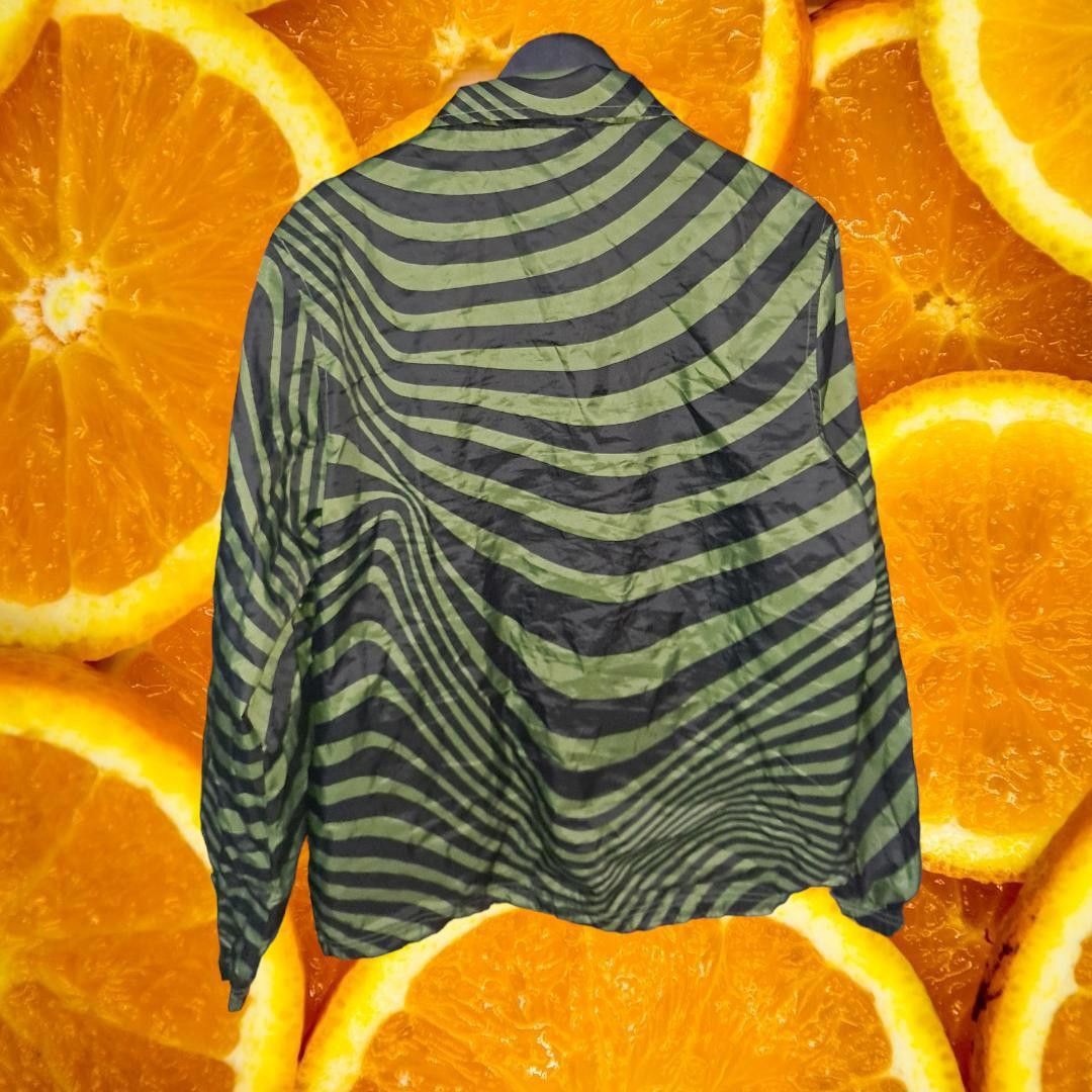 Nike Nike Green and Black Tiger Stripe Snap Up Windbreaker Size M Size US M / EU 48-50 / 2 - 8 Thumbnail