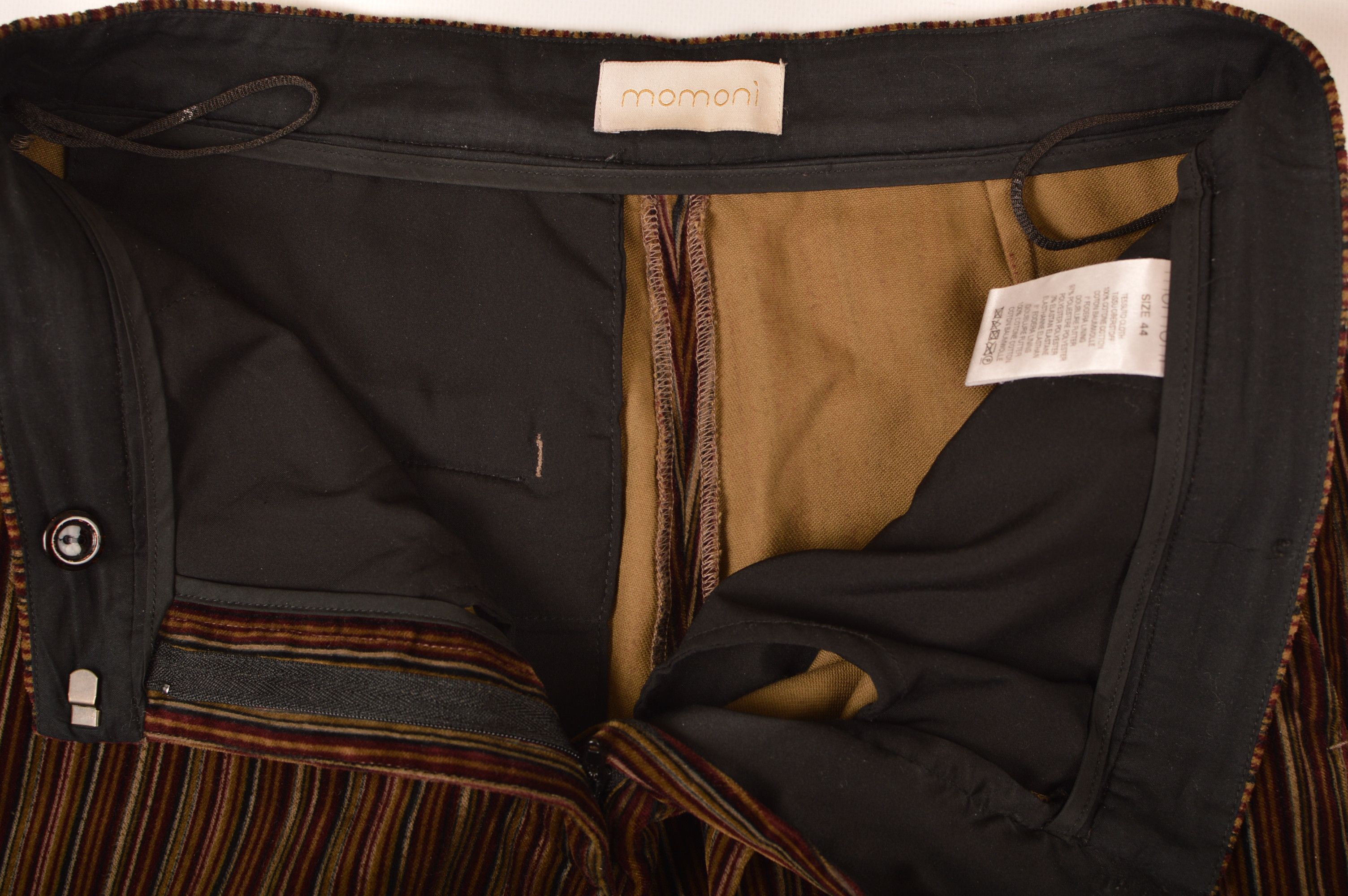 Designer Momoni Striped Velvet Corduroy Cord Pants Trousers Size 30" / US 8 / IT 44 - 4 Thumbnail