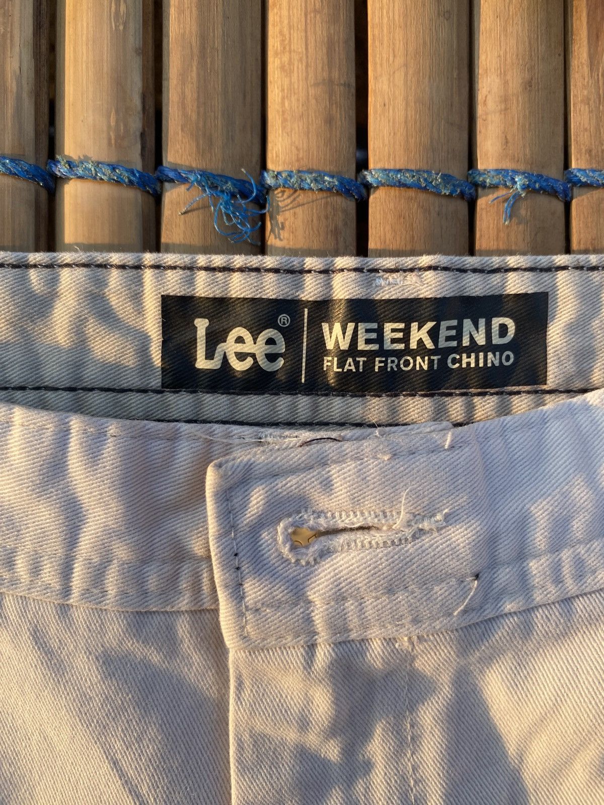 Lee : Lee Weekend Flat Front Chino Pants Mens Beige Casual Size US 36 / EU 52 - 2 Thumbnail