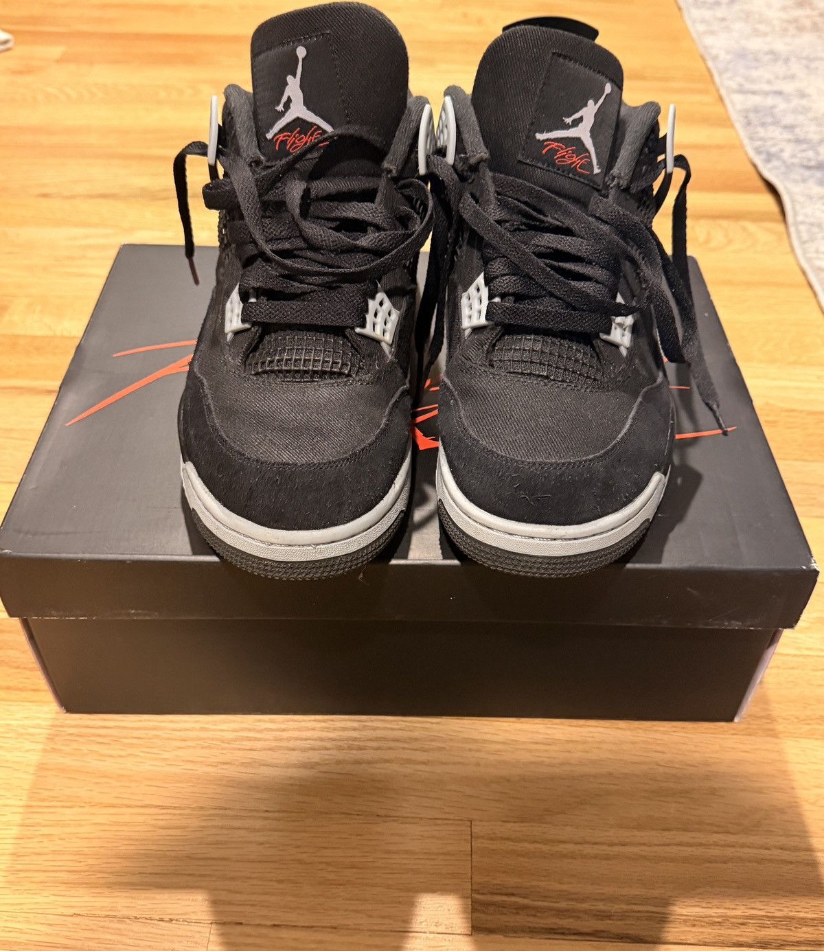 Jordan Brand Air Jordan 4 Retro SE 'Black Canvas' Size US 12 / EU 45 - 1 Thumbnail