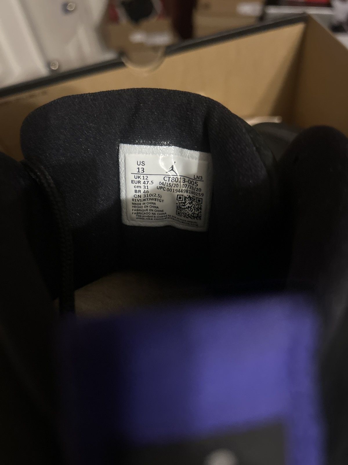 Jordan Brand Jordan 12 Retro Black Dark Concord Size US 13 / EU 46 - 7 Thumbnail