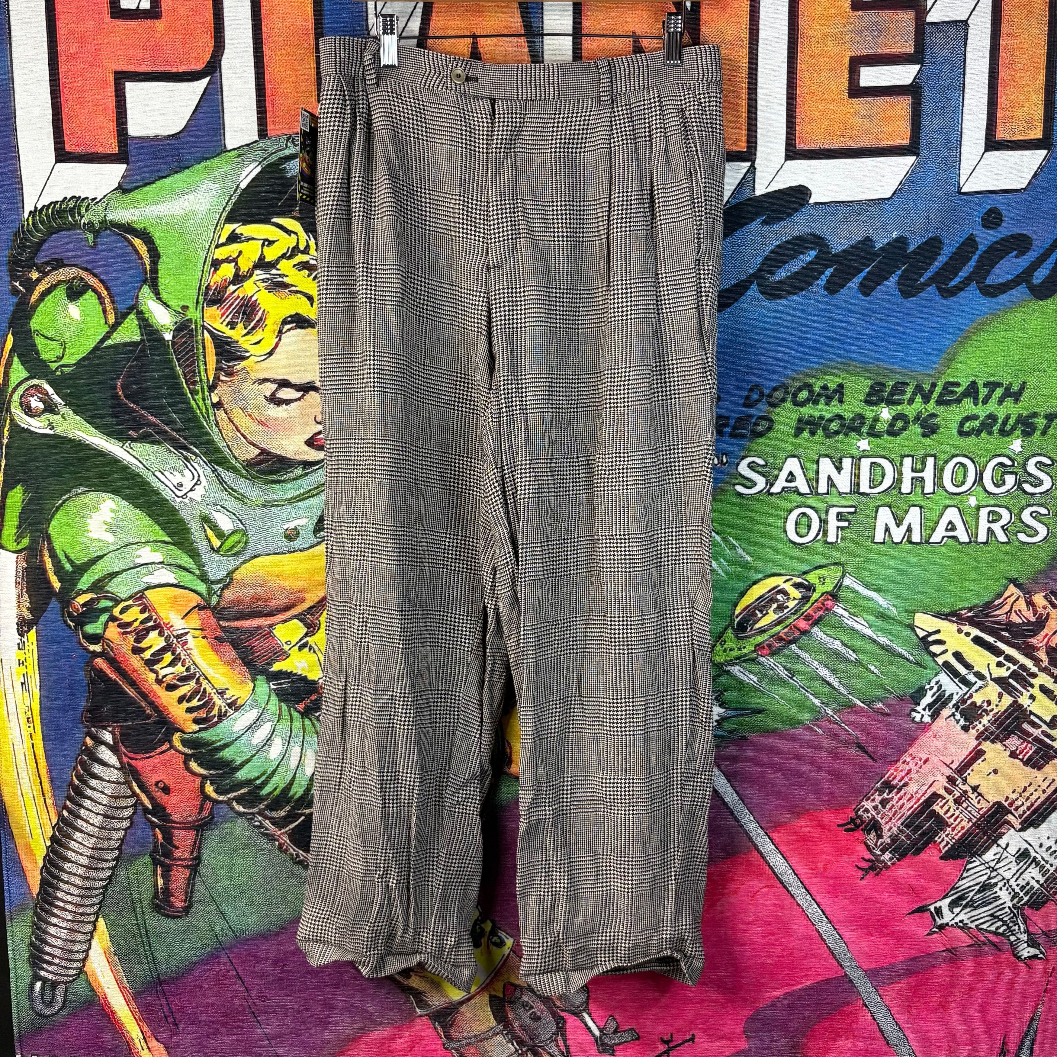 Gucci Gucci Plaid Print Houndstooth Straight Leg Pants Size 32" Size US 32 / EU 48 - 1 Thumbnail