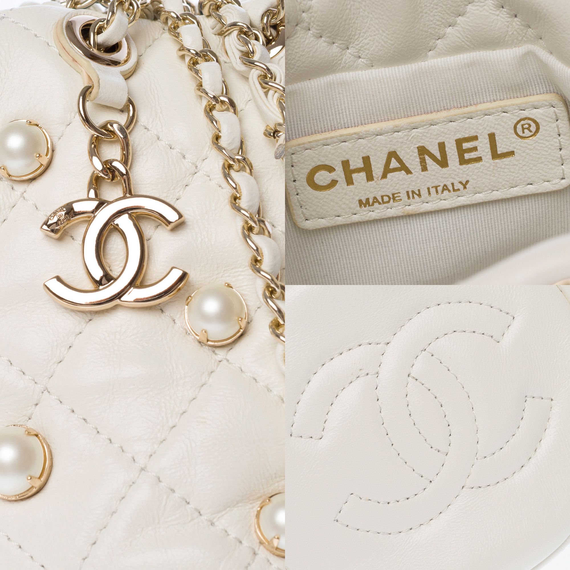 Chanel CHANEL Bag in White Leather Size ONE SIZE - 7 Thumbnail