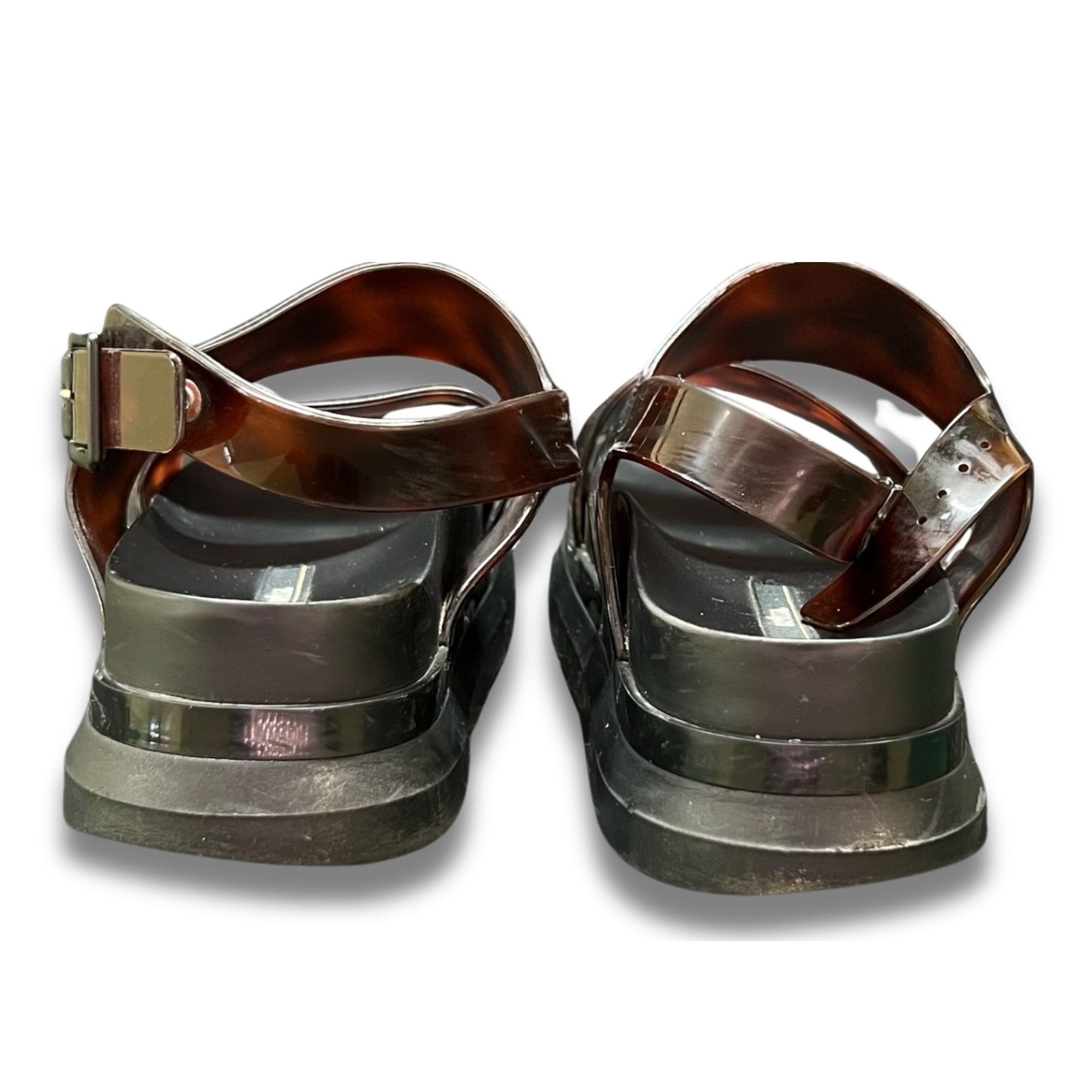 Melissa Melissa Cosmic Platform Sandals With Tortoise Shell Pattern Size US 8 / IT 38 - 4 Thumbnail