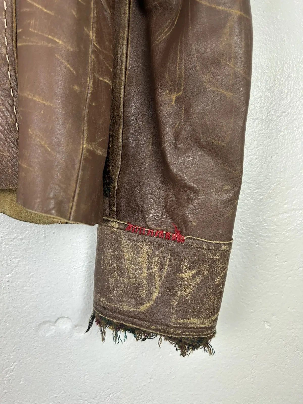 Christian Audigier Vintage Ed Hardy Crazy Design Leather Jacket In Brown Size M / US 6-8 / IT 42-44 - 14 Thumbnail