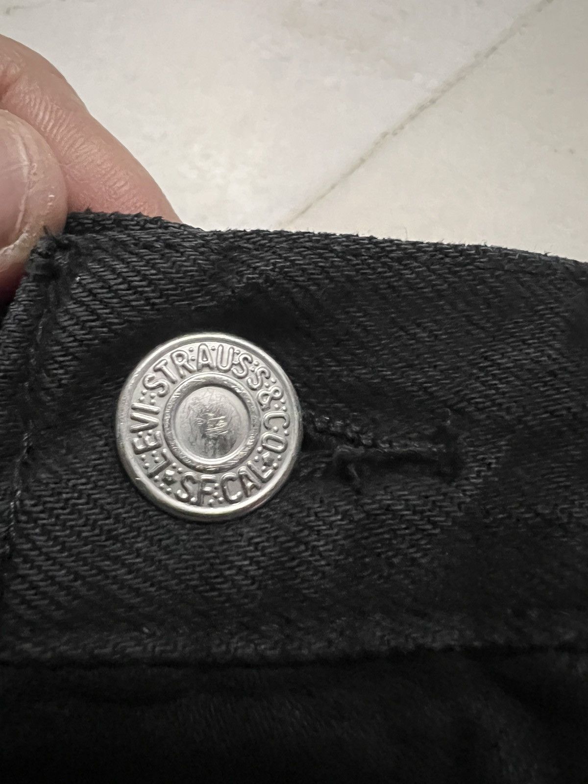 Levi's 💥Insane 90’s Levis 501 Distressed Black Jeans Size US 30 / EU 46 - 12 Thumbnail