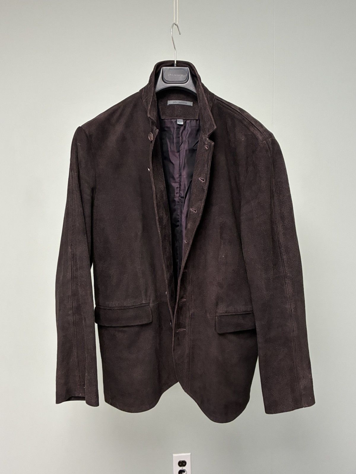 John Varvatos Suede Oxblood Multibutton Jacket EU 56 USA 46 Size US XL / EU 56 / 4 - 6 Thumbnail