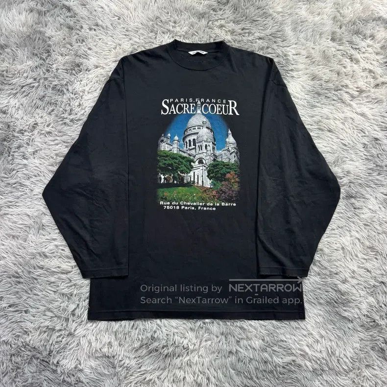 Balenciaga Balenciaga Castle Print Long Sleeve Hoodie Sweatshirt Size US M / EU 48-50 / 2 - 1 Thumbnail