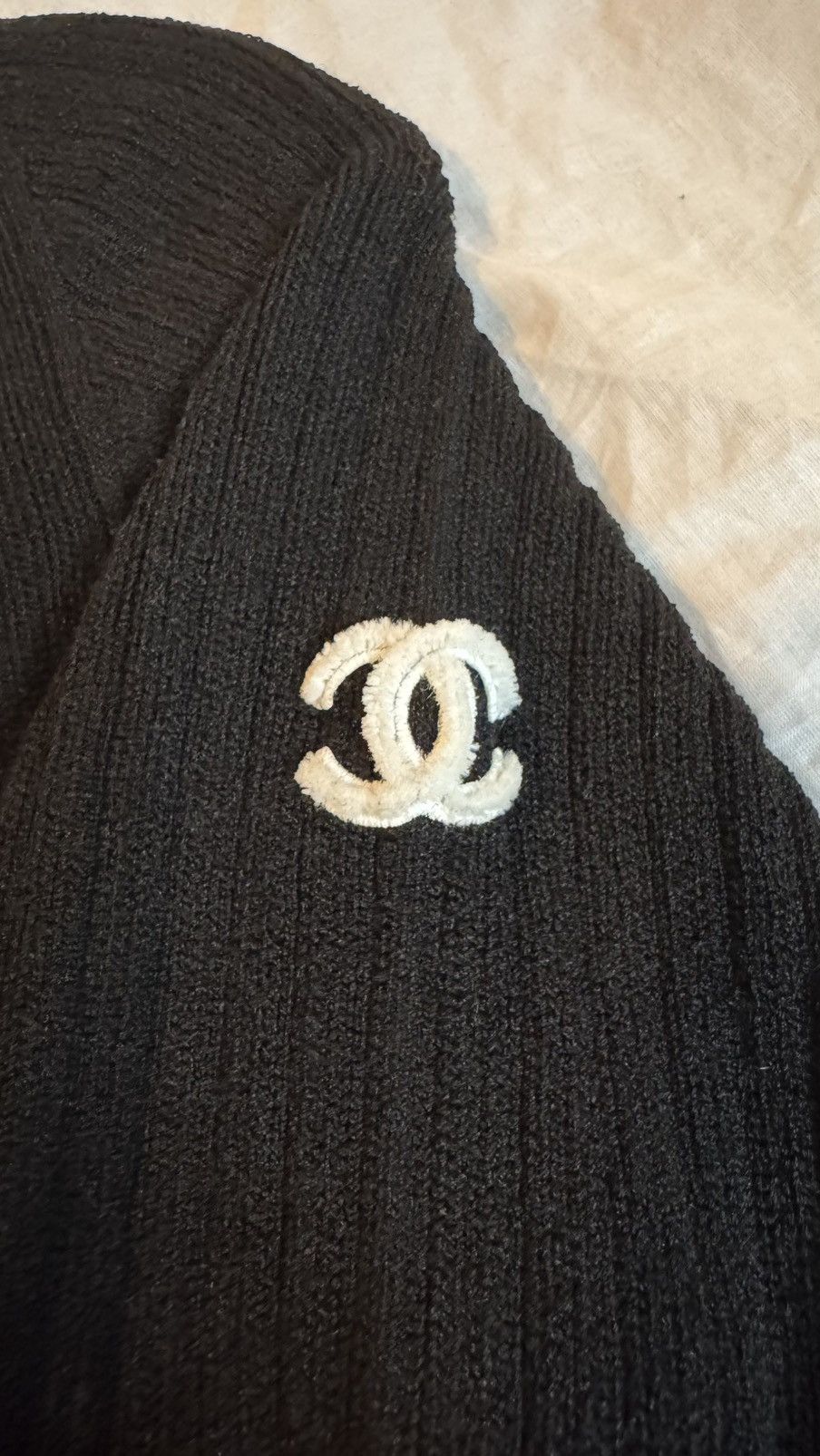 Chanel Chanel Ribbed Knit Top With Mesh Center Panel Size L / US 10 / IT 46 - 4 Thumbnail