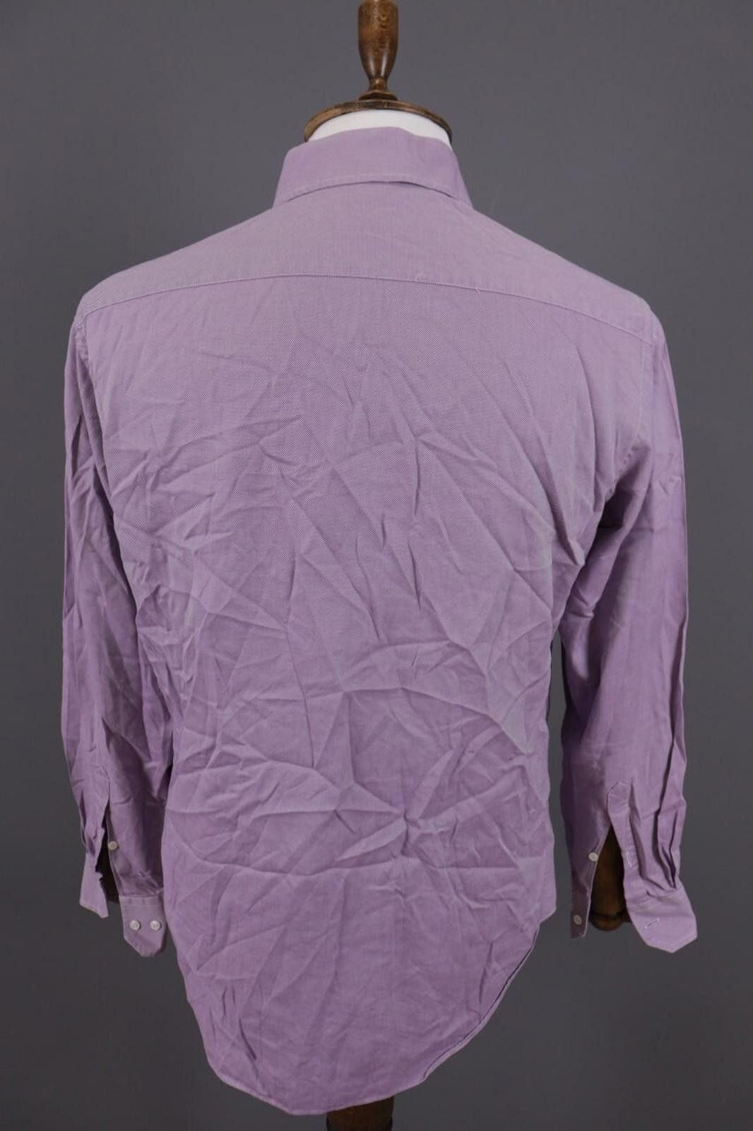 Giorgio Armani Giorgio Armani Purple Pinstripe Shirt Size 39 / 15 1/2 Size US M / EU 48-50 / 2 - 12 Thumbnail