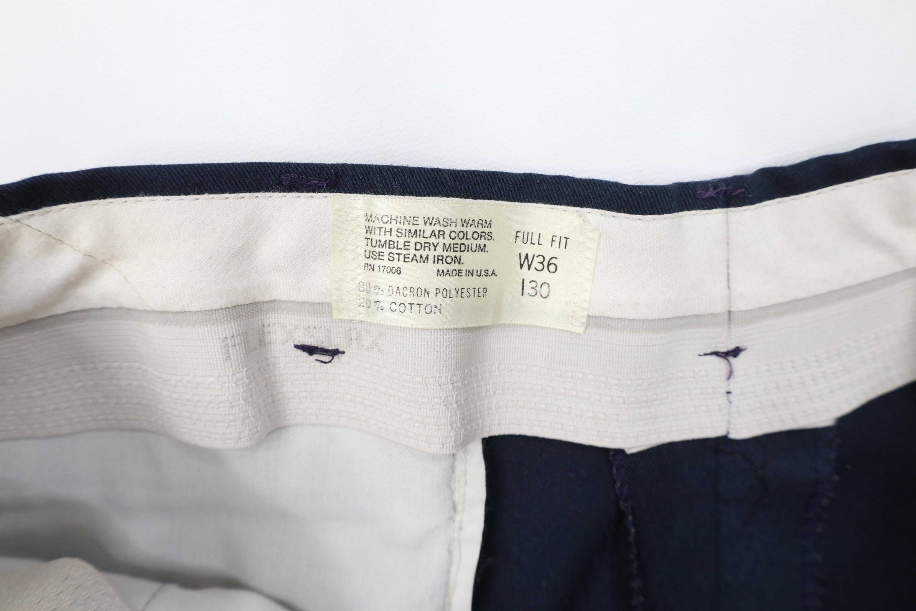 Vintage Vintage 70s Streetwear Wide Leg Chino Pants Navy Blue USA Size US 36 / EU 52 - 8 Thumbnail