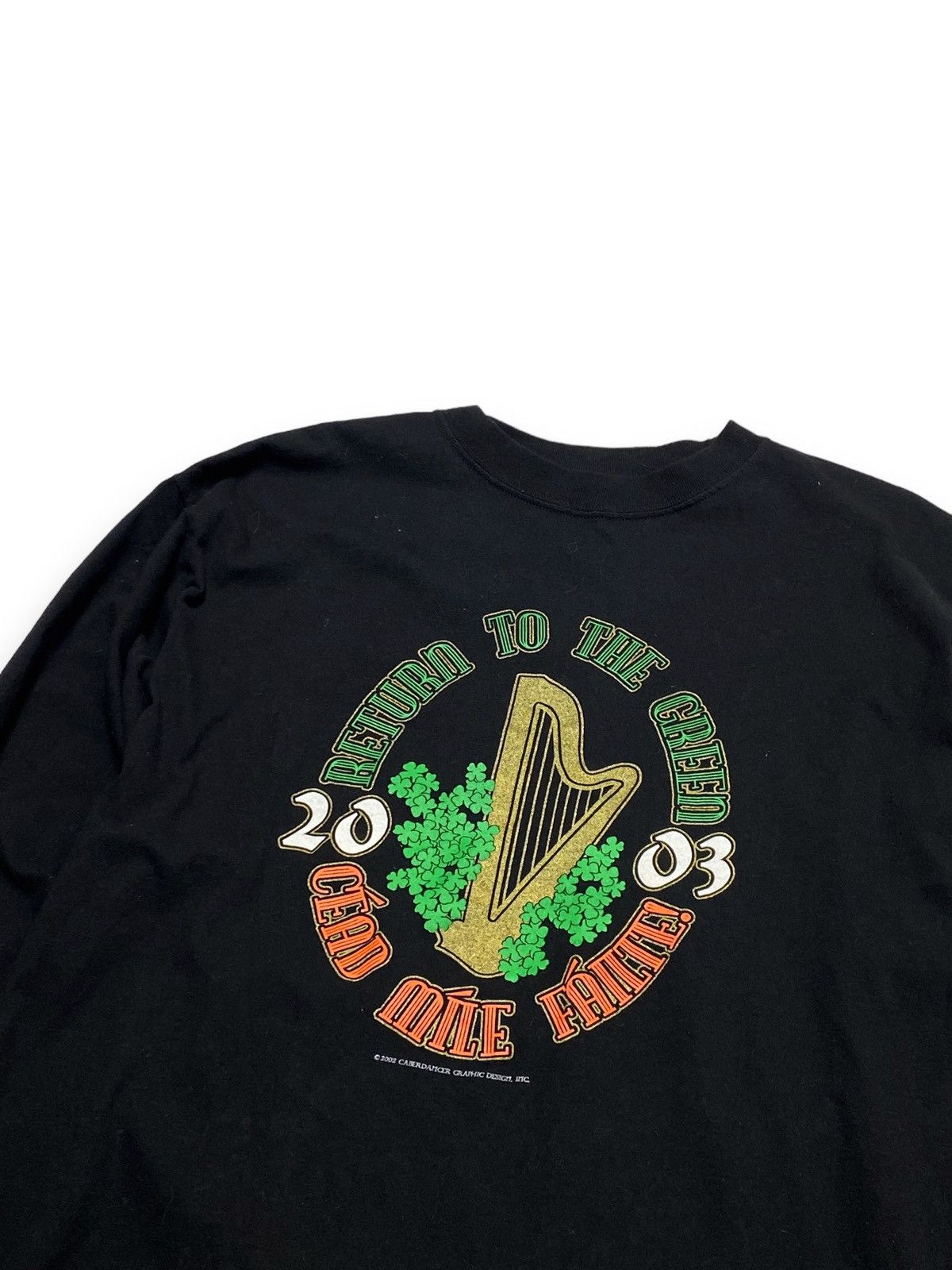 Vintage 2003 Vintage CÉAD MÍLE FÁILTE Black Big Logo Longsleeve Size US M / EU 48-50 / 2 - 2 Thumbnail