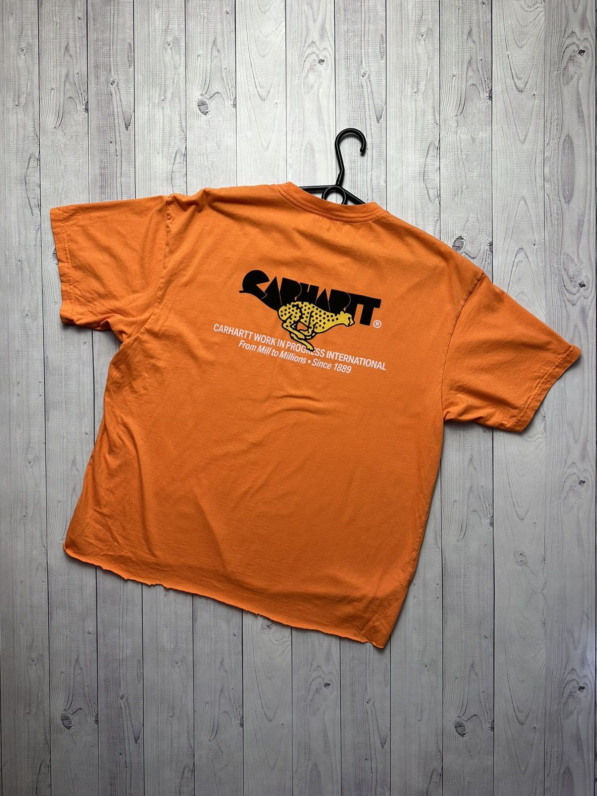 Carhartt × Vintage Vintage Carhartt tee orange Tiger big logo leopard rare Size US XL / EU 56 / 4 - 1 Thumbnail